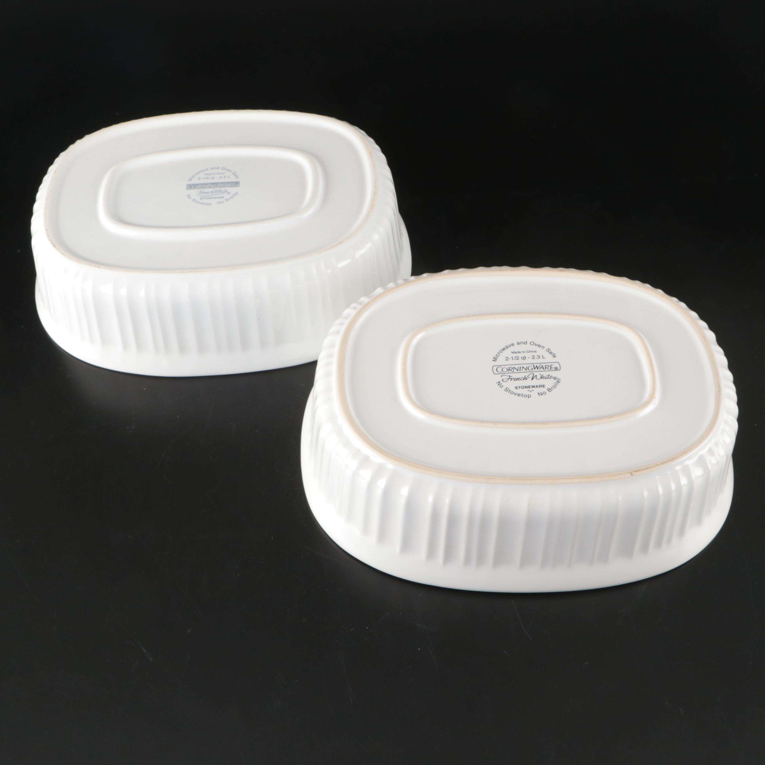 Anchor Hocking "Fire-King" Glass Bakeware and CorningWare "French White" Dishes