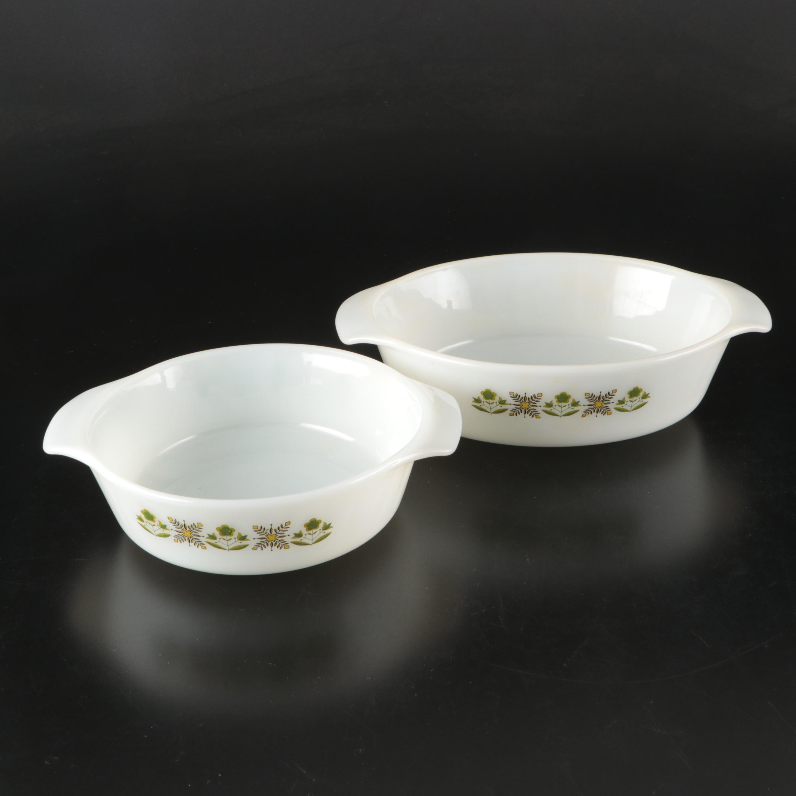 Anchor Hocking "Fire-King" Glass Bakeware and CorningWare "French White" Dishes