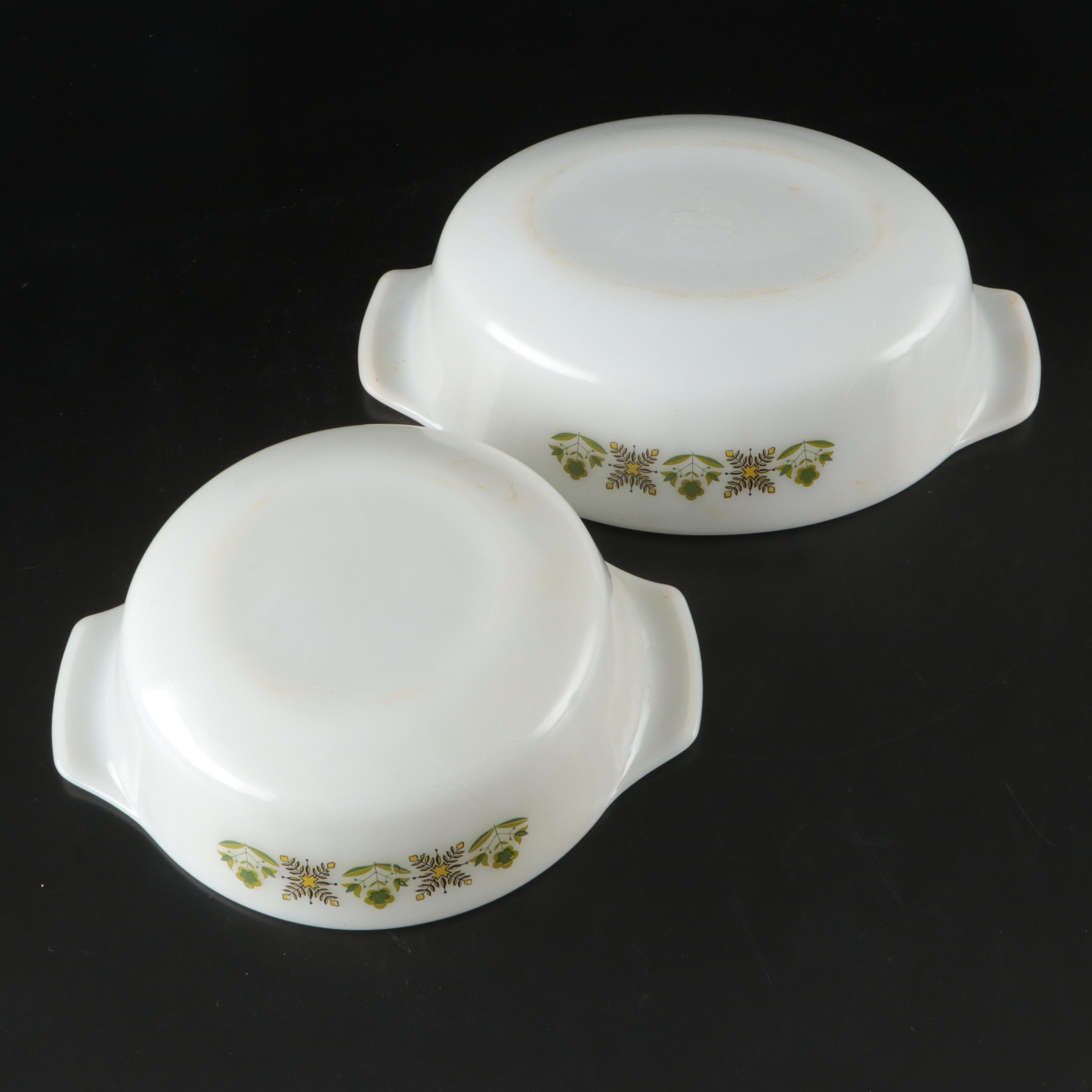 Anchor Hocking "Fire-King" Glass Bakeware and CorningWare "French White" Dishes