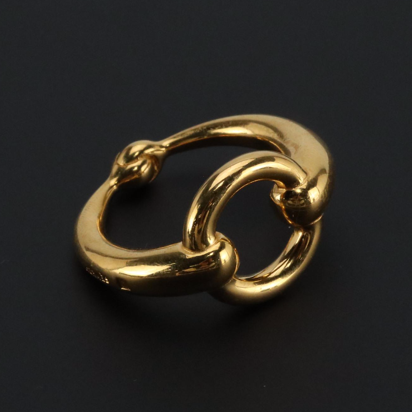 Hermès Gold Plated Horse Bit Scarf Ring