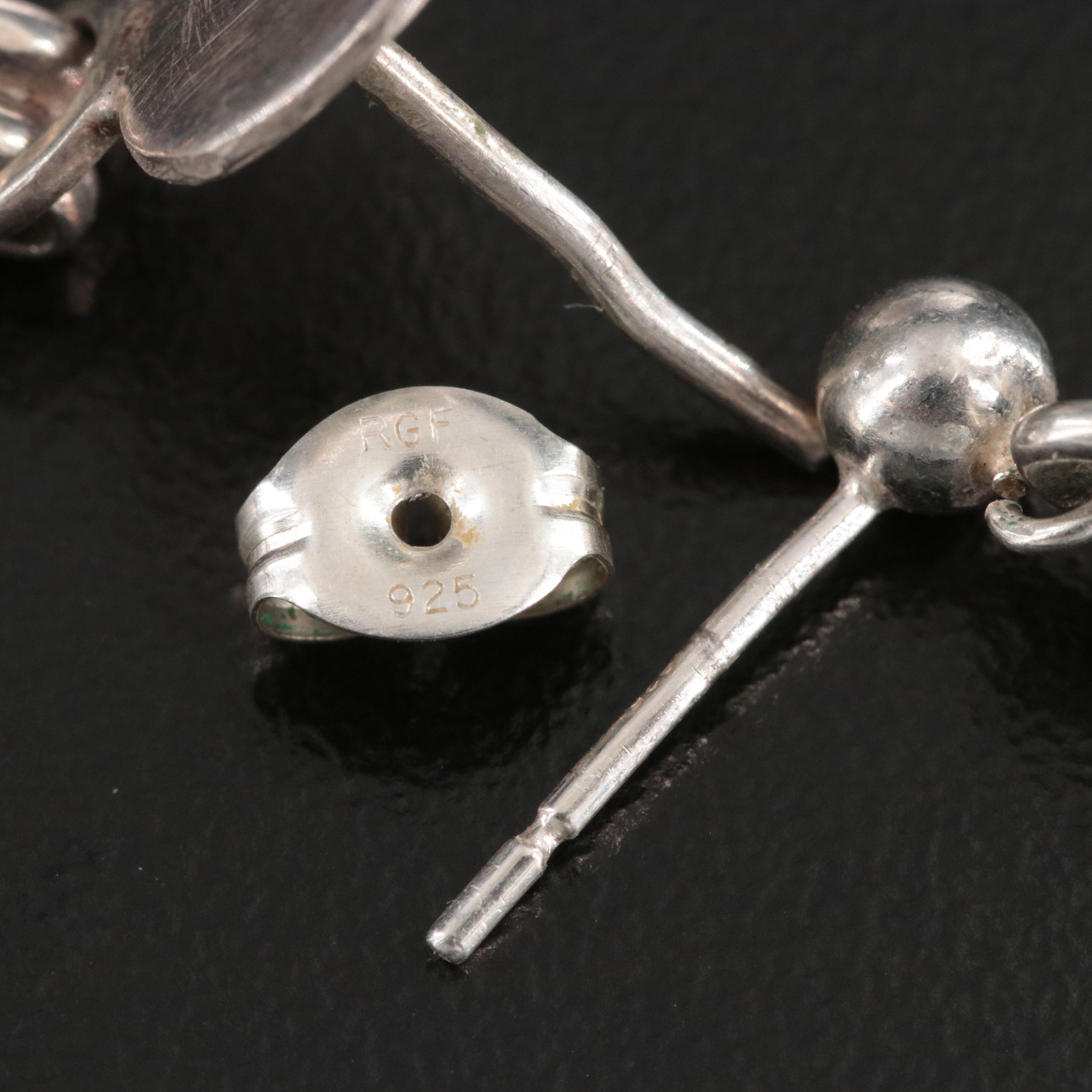 Sterling Turquoise Earrings Featuring Southwestern Design