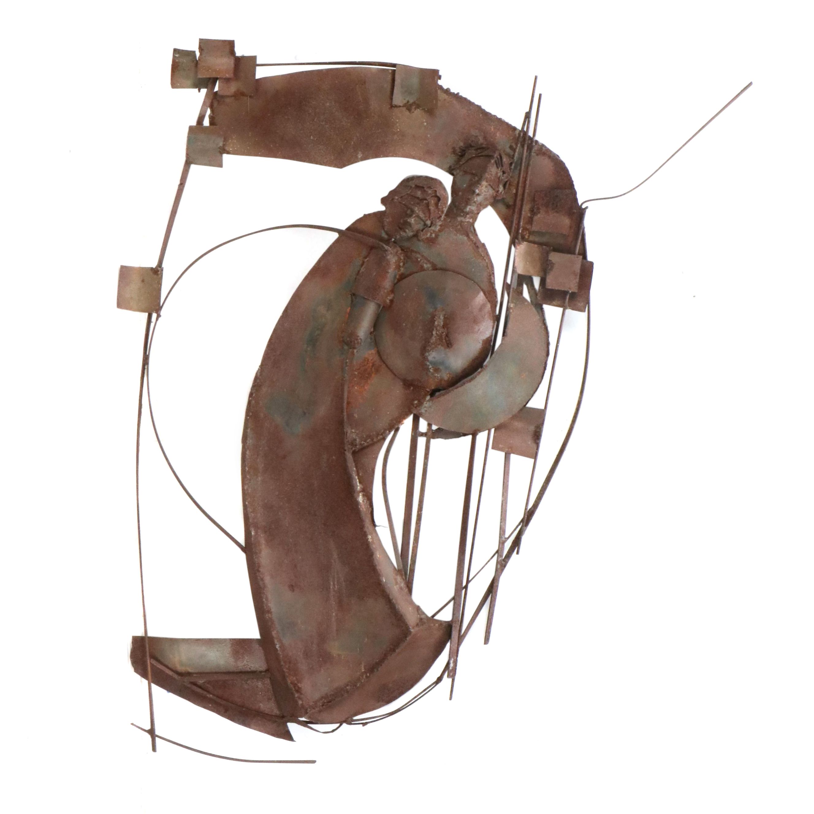 Ivy Ridge Studios Figural Steel Wall Sculpture, Late 20th Century