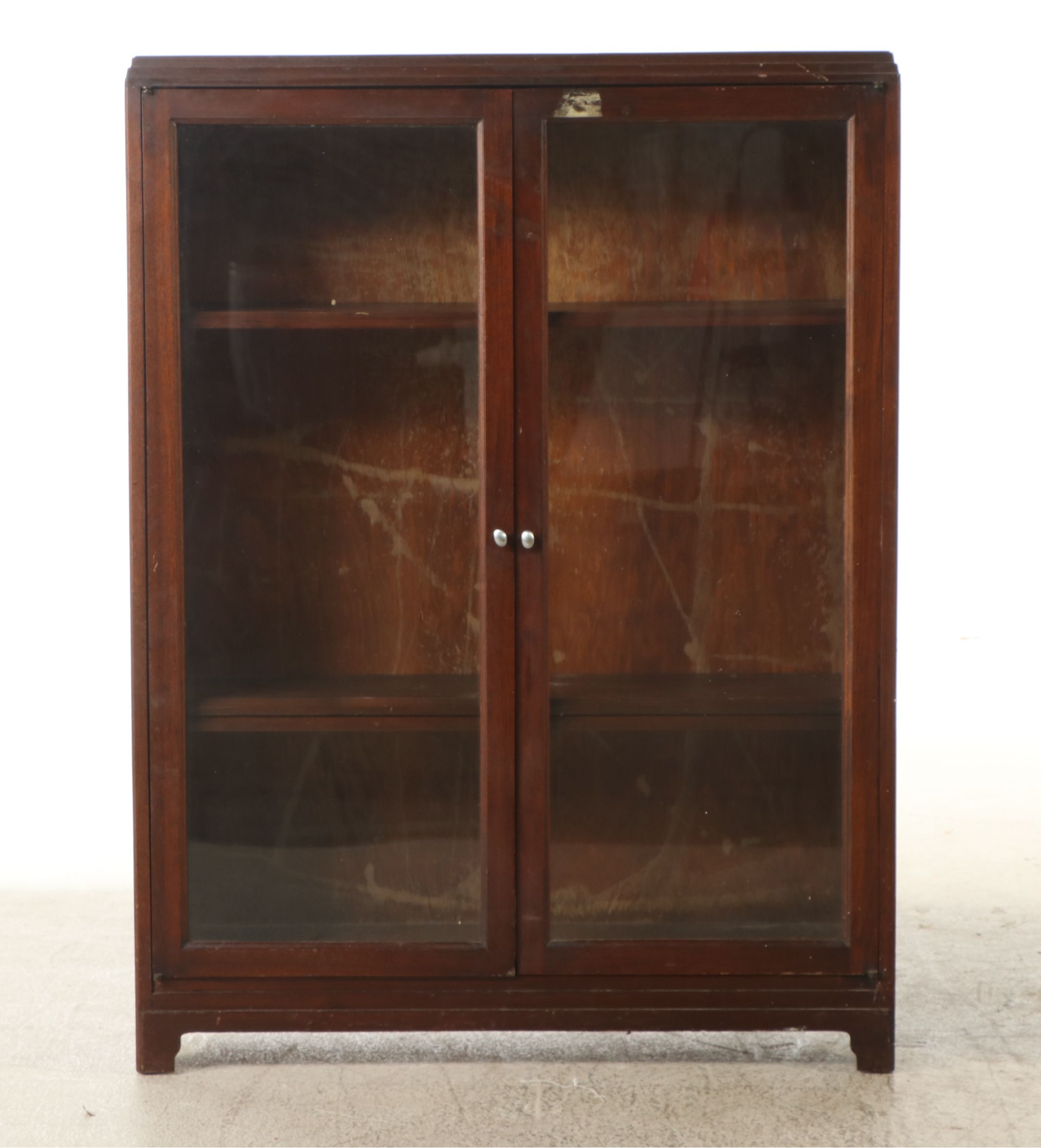 Pair of Globe-Wernicke "Ardmore" Walnut and Glass Front Bookcases
