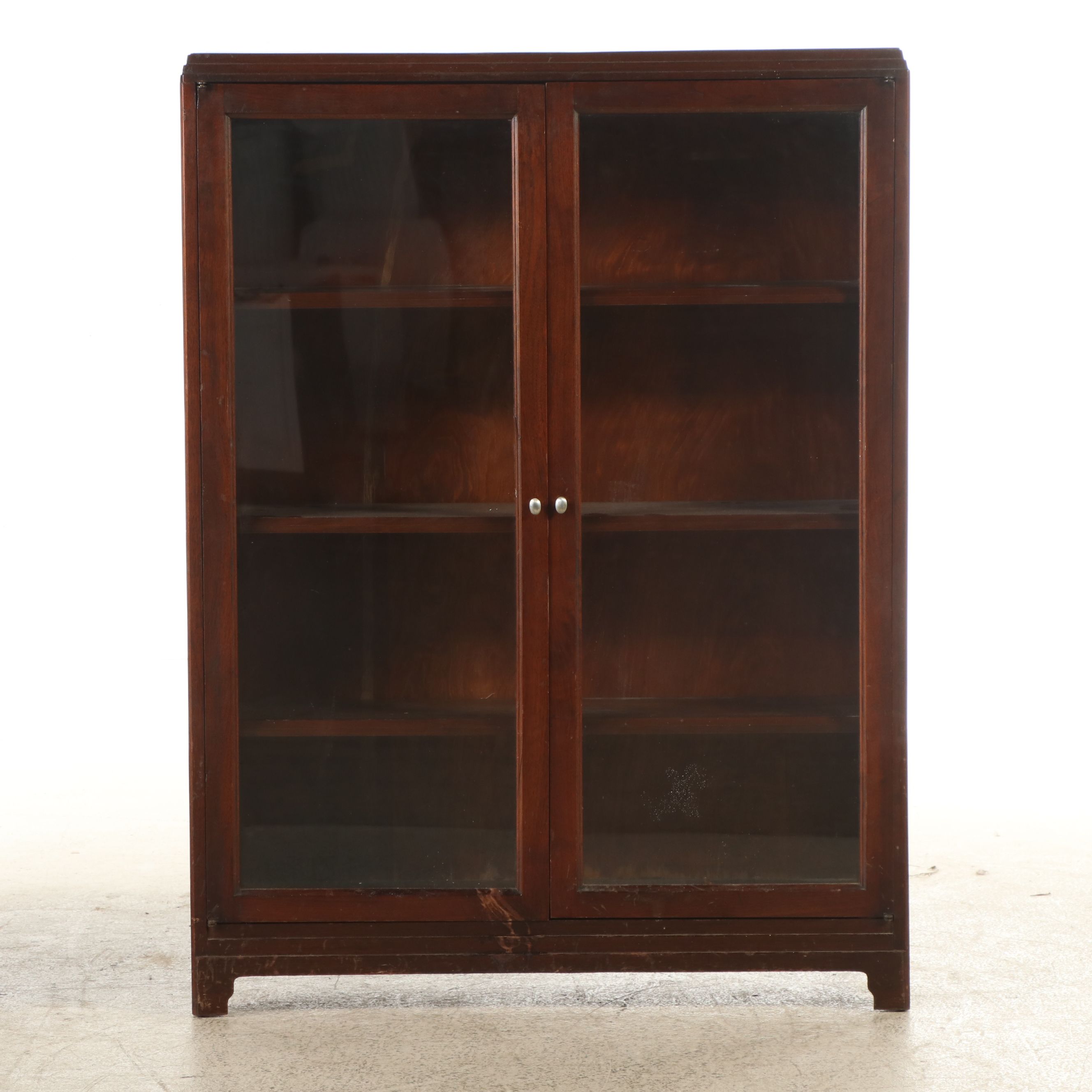Pair of Globe-Wernicke "Ardmore" Walnut and Glass Front Bookcases