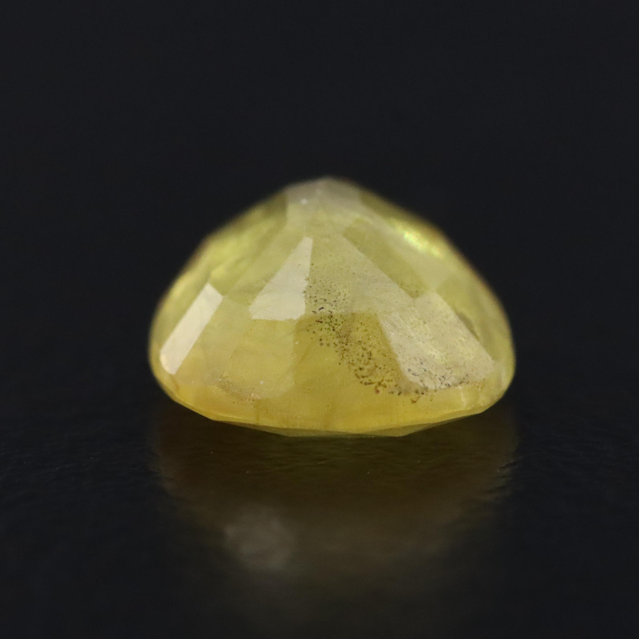 Loose 3.03 CT Yellow Sapphire