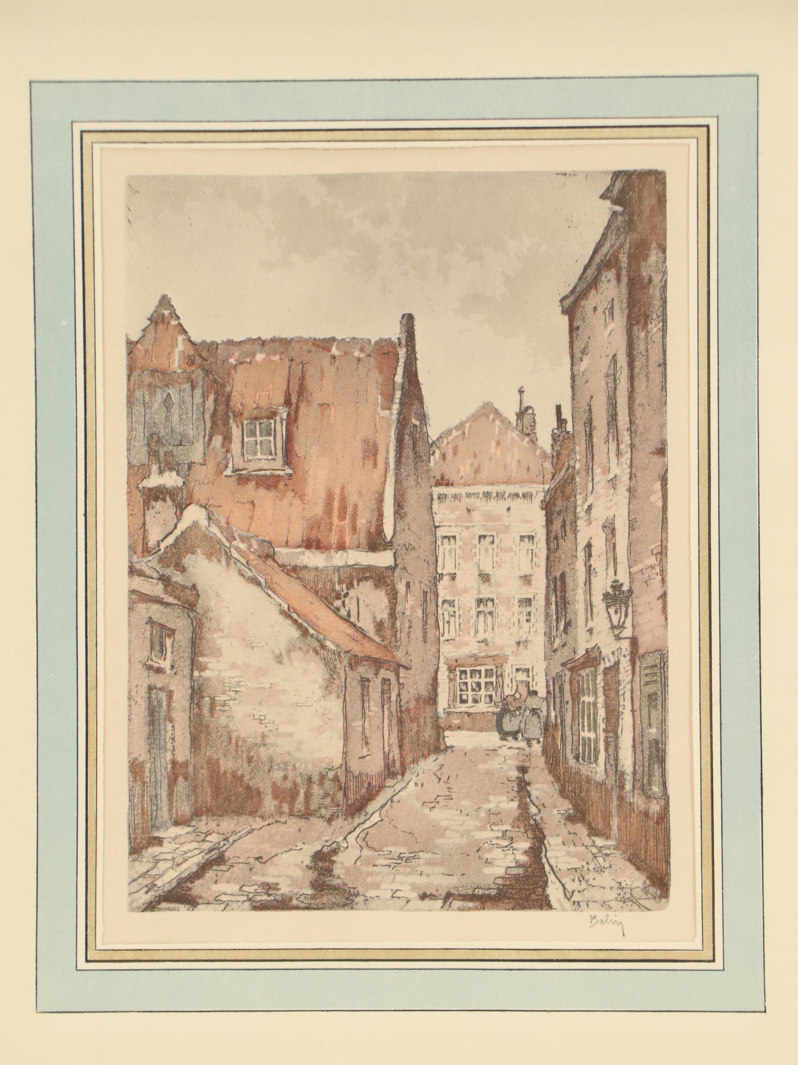 After Roger Hebbelinck "Belin" Offset Lithographs, Mid-20th Century