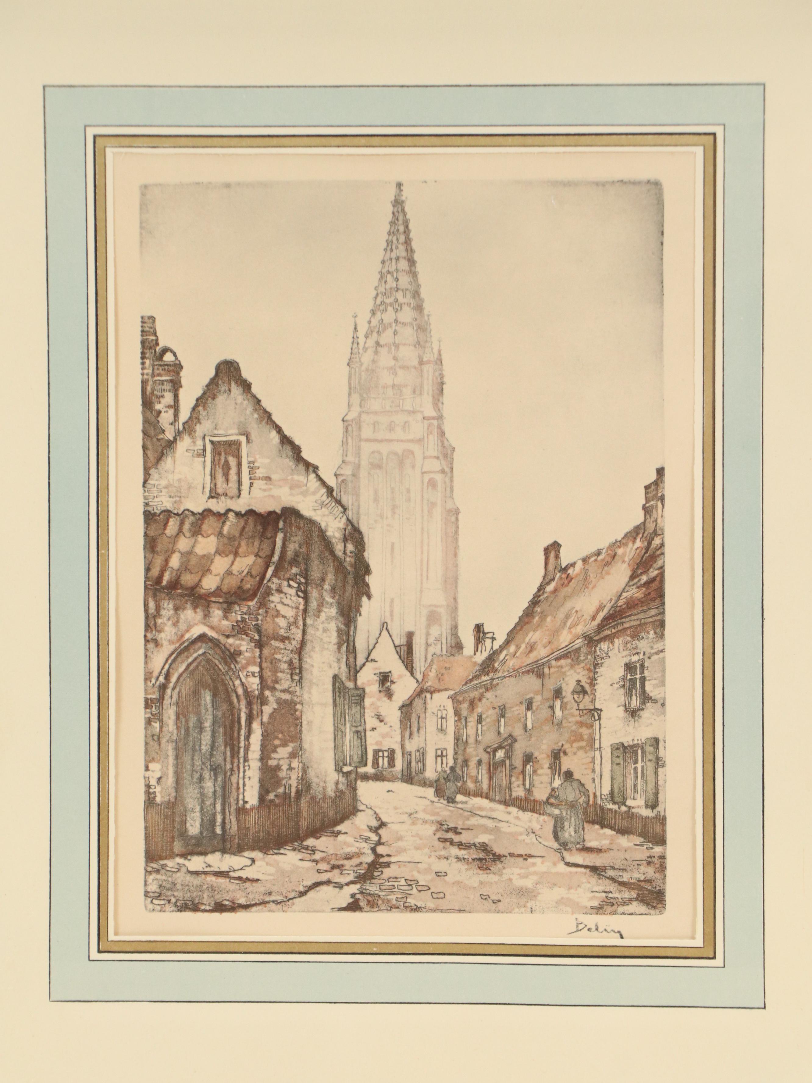 After Roger Hebbelinck "Belin" Offset Lithographs, Mid-20th Century