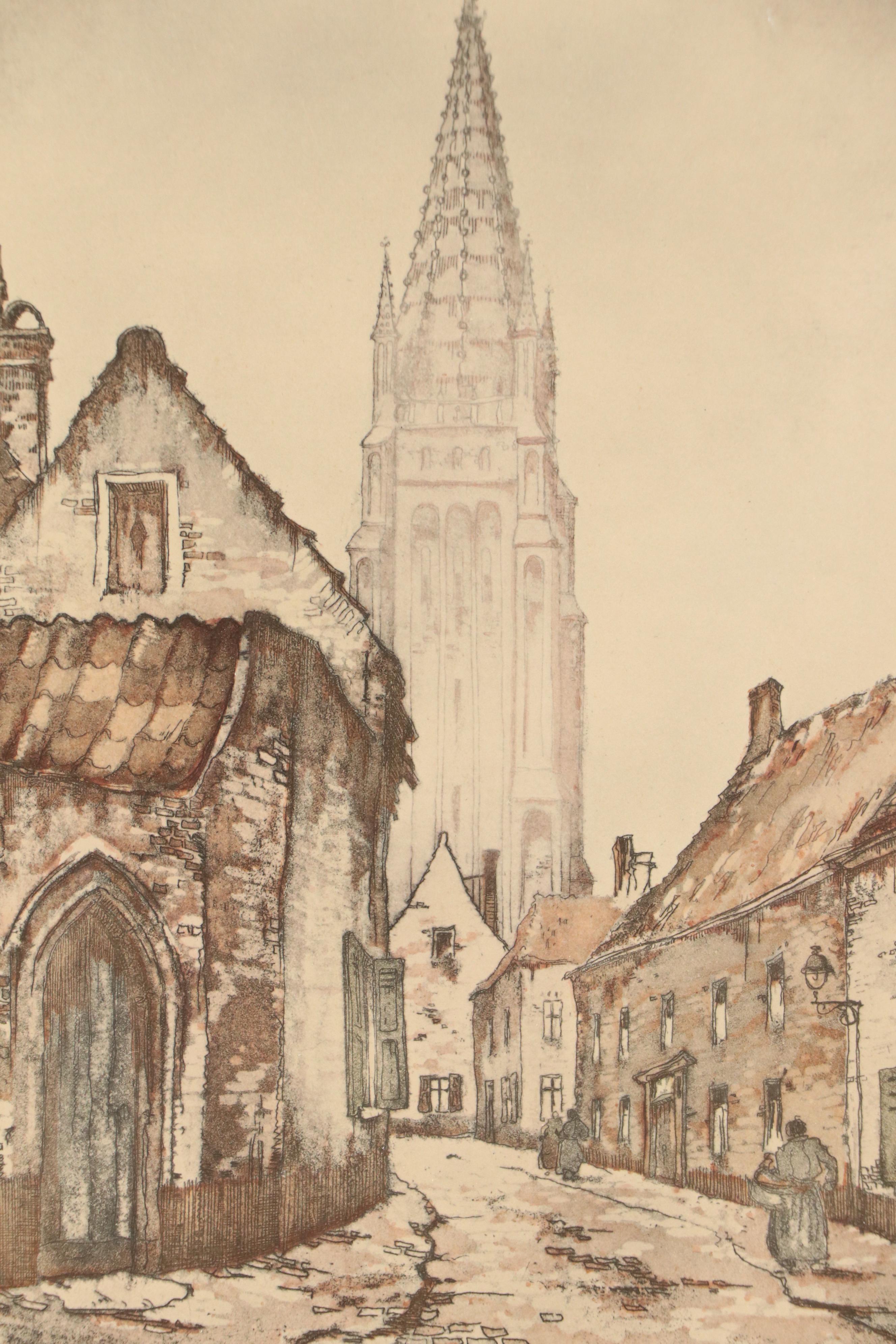 After Roger Hebbelinck "Belin" Offset Lithographs, Mid-20th Century