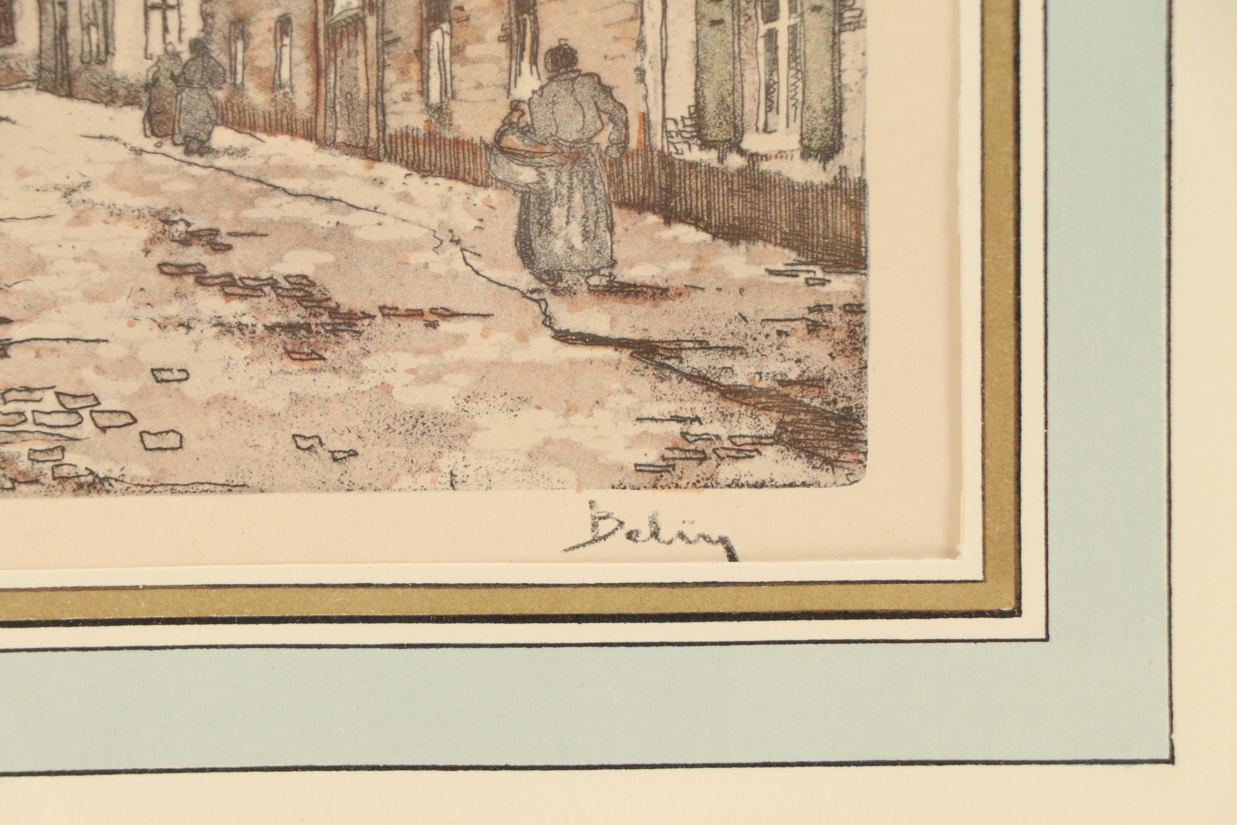 After Roger Hebbelinck "Belin" Offset Lithographs, Mid-20th Century