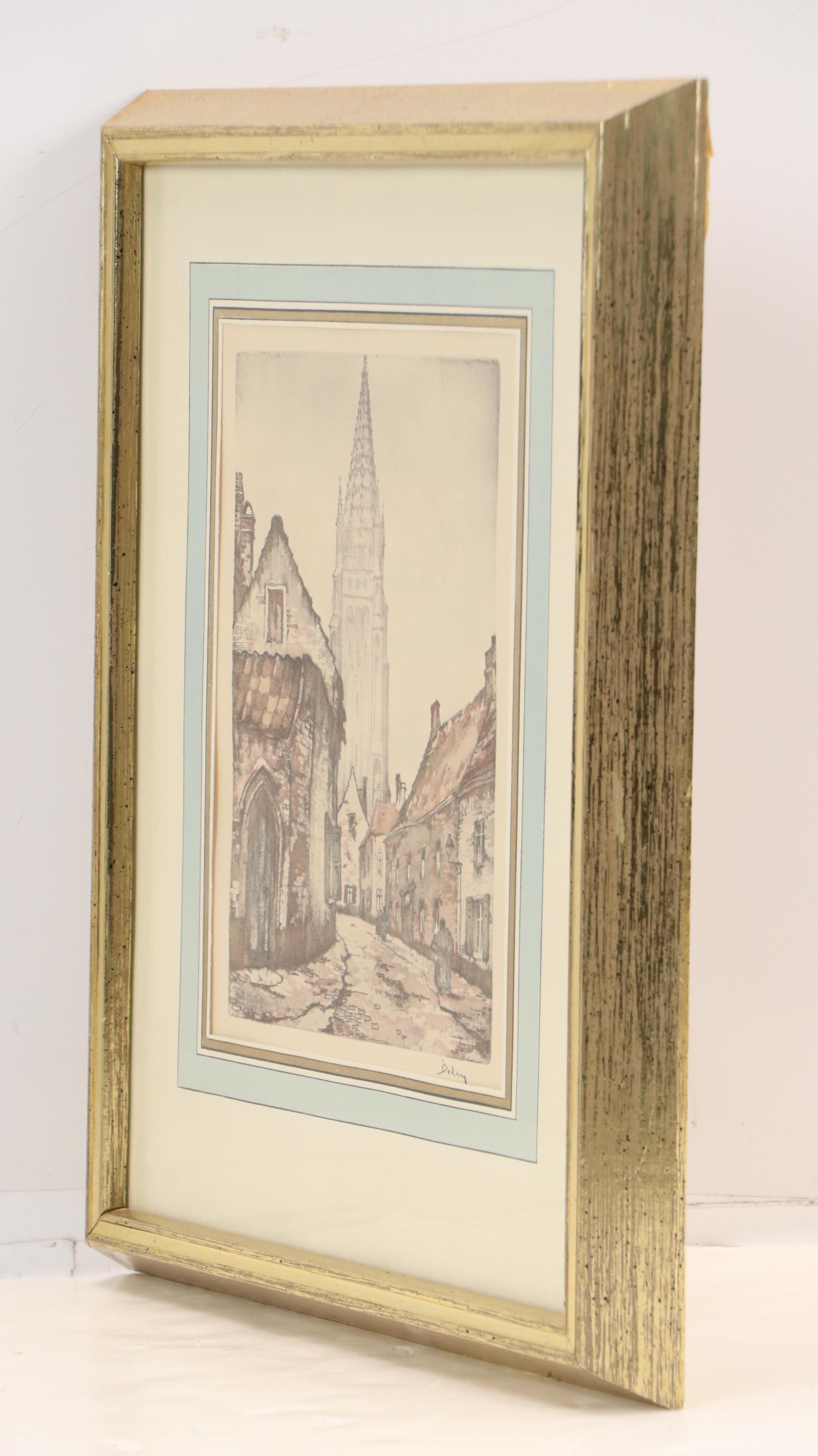 After Roger Hebbelinck "Belin" Offset Lithographs, Mid-20th Century