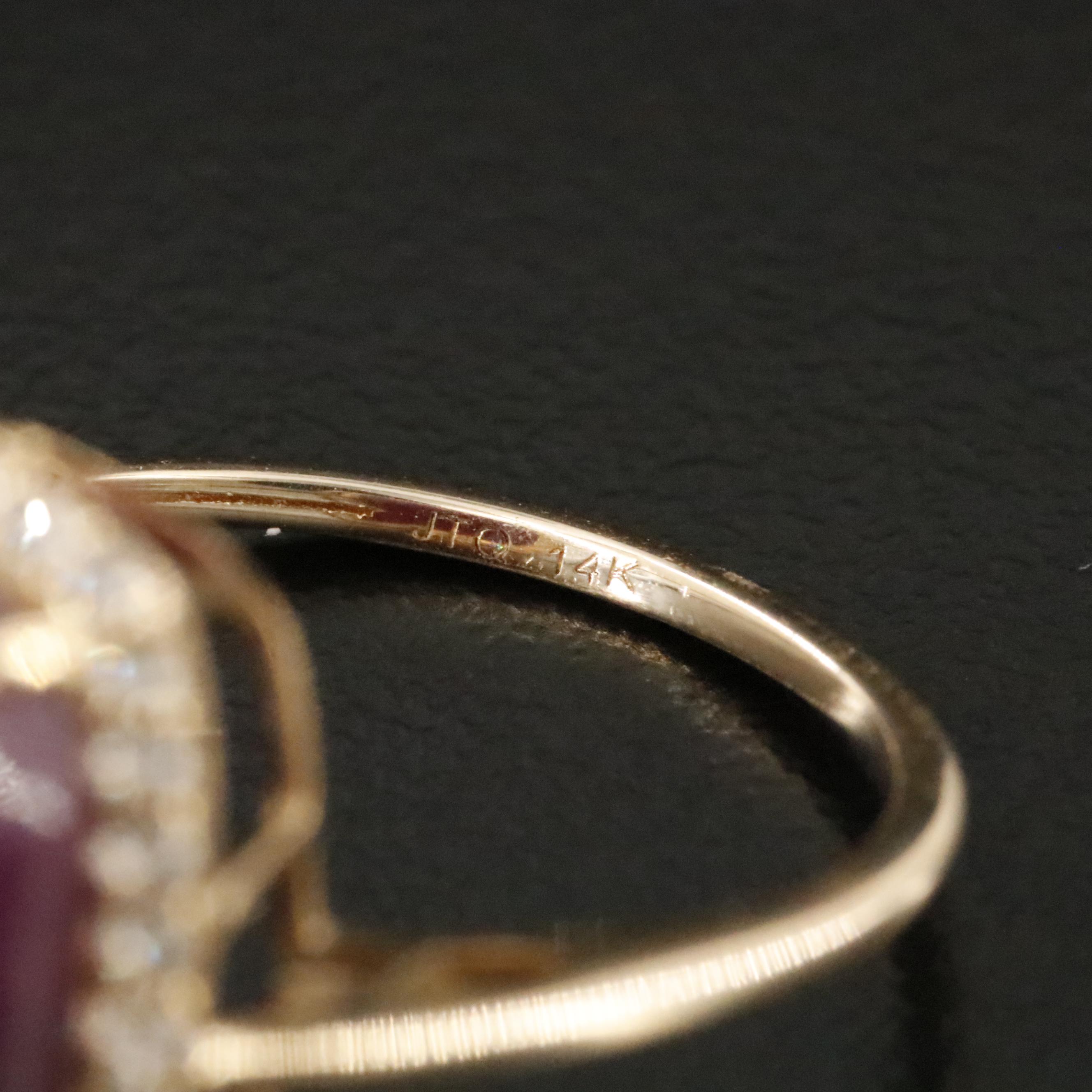 14K Ruby and Moissanite Ring