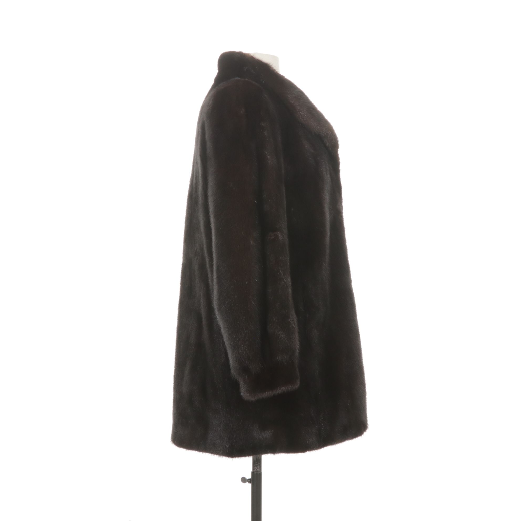 Dark Mahogany Mink Fur Jacket by Thorpe Furs, Mid-Late 20th C.