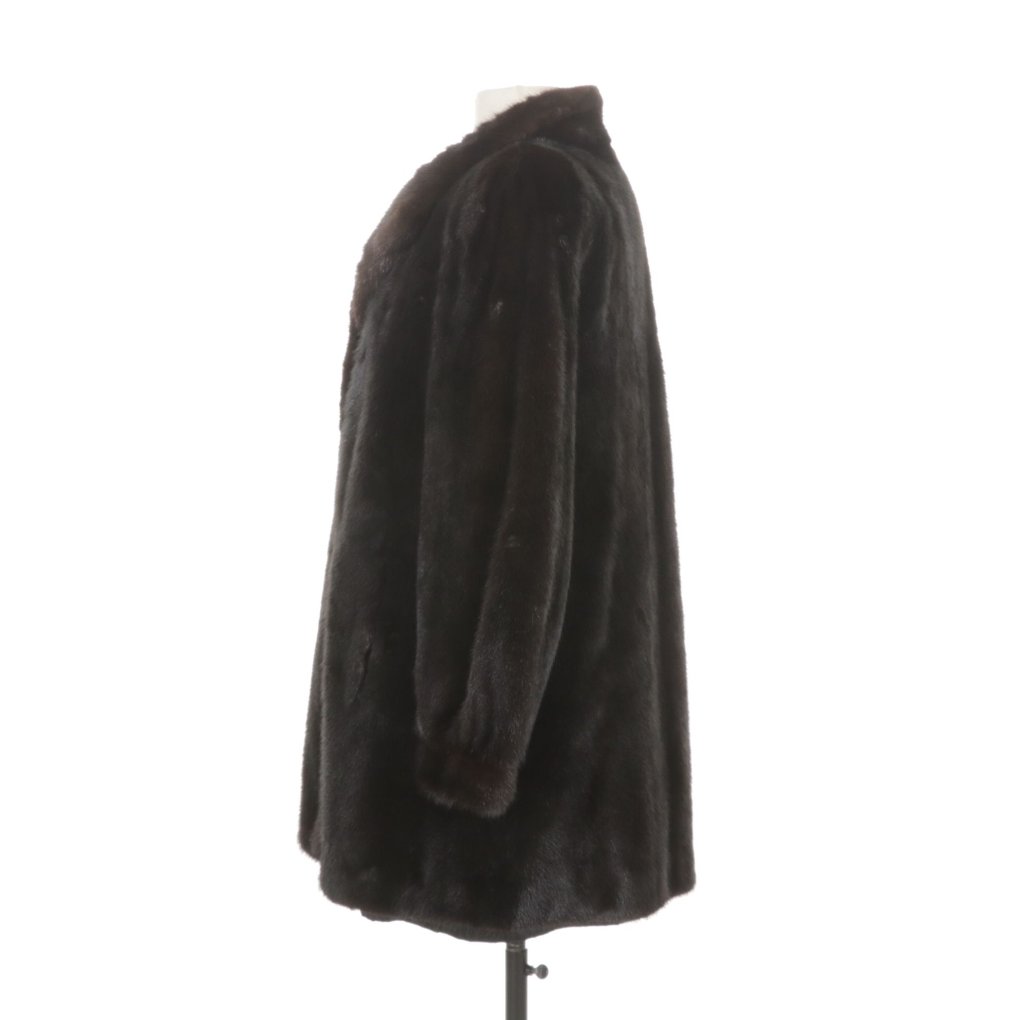 Dark Mahogany Mink Fur Jacket by Thorpe Furs, Mid-Late 20th C.