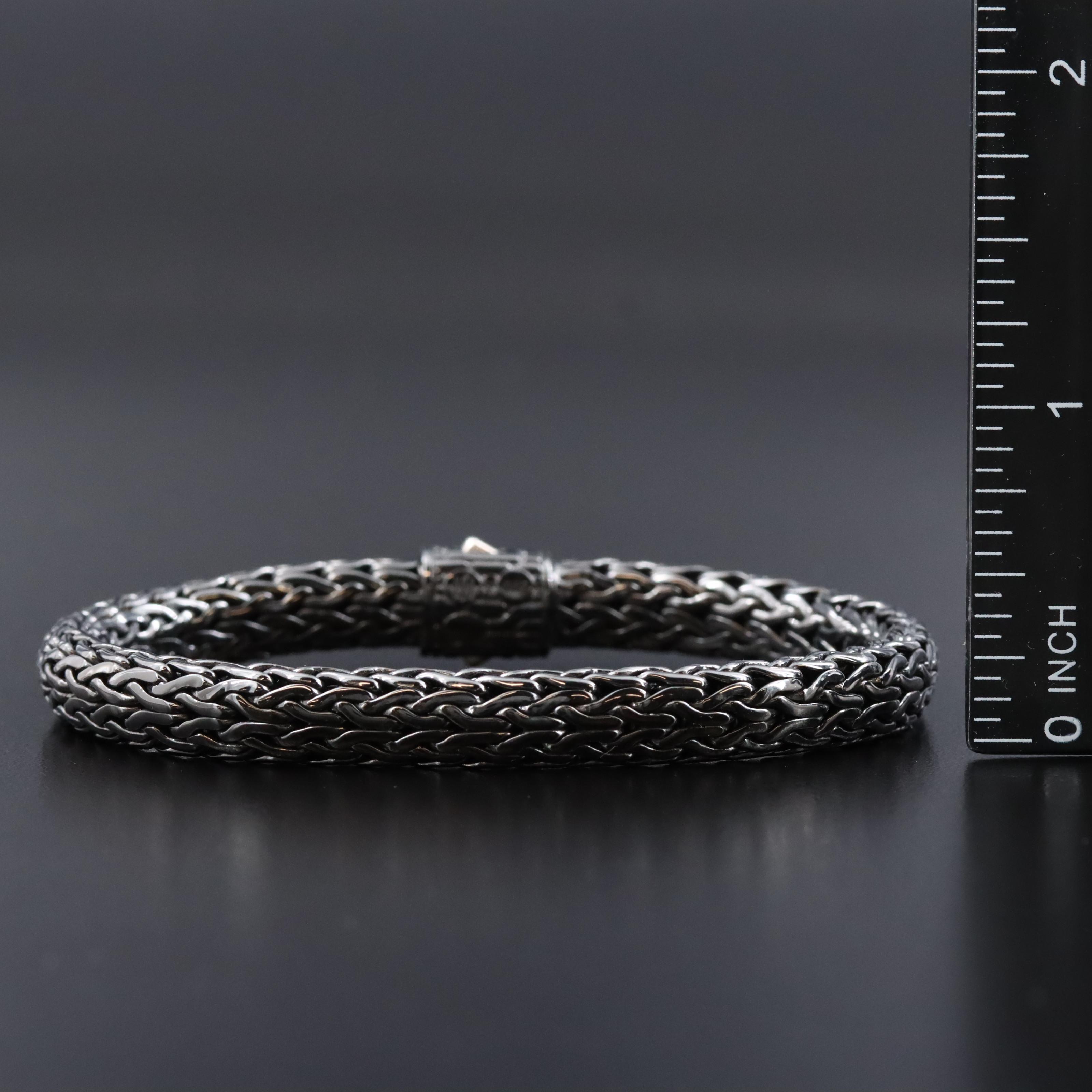 John Hardy Classic Chain Darkened Sterling Bracelet