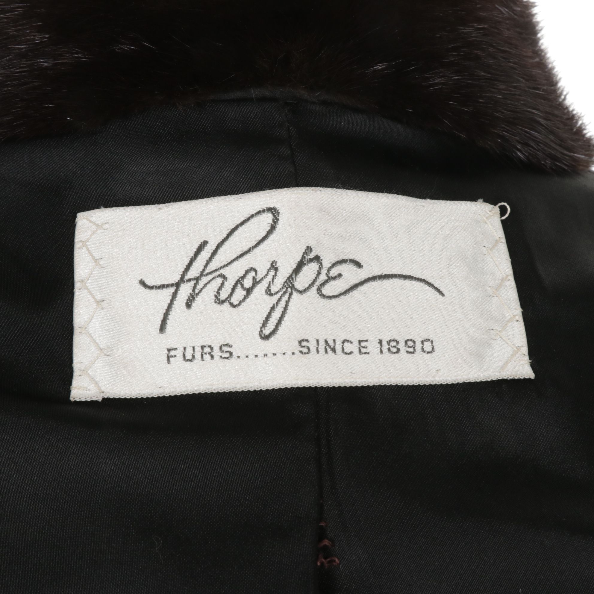 Dark Mahogany Mink Fur Jacket by Thorpe Furs, Mid-Late 20th C.