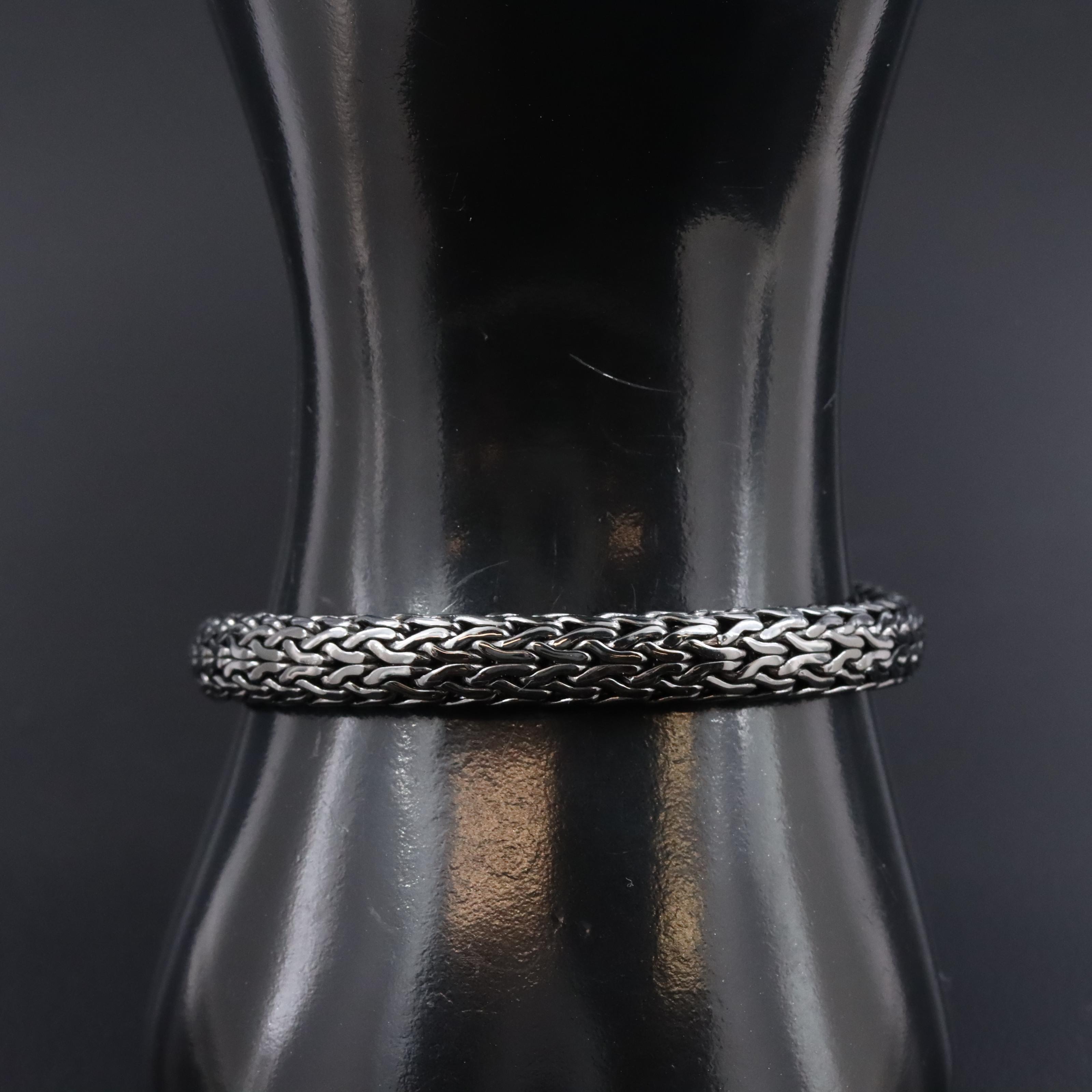 John Hardy Classic Chain Darkened Sterling Bracelet