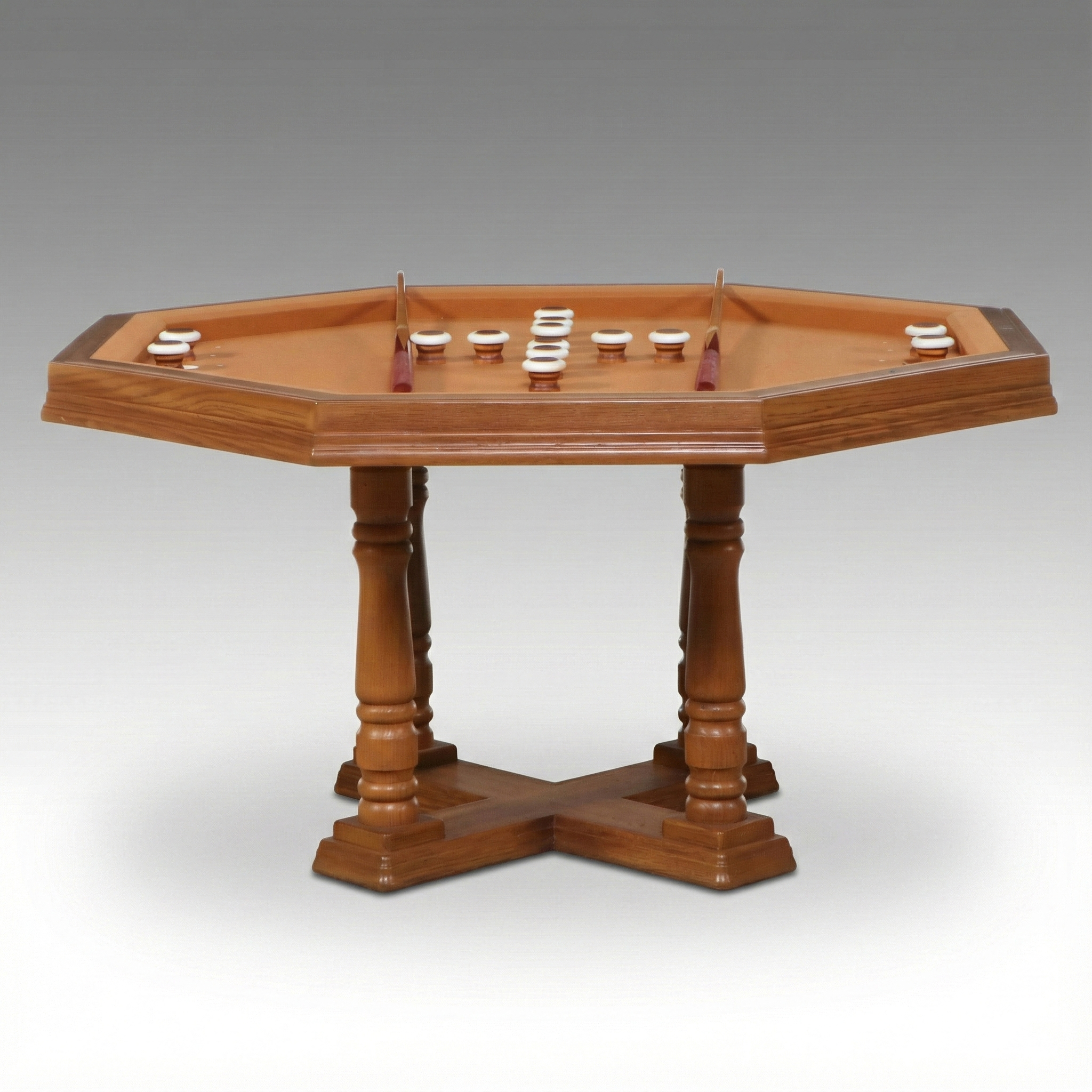 Octagonal Games Table with Bumper Pool