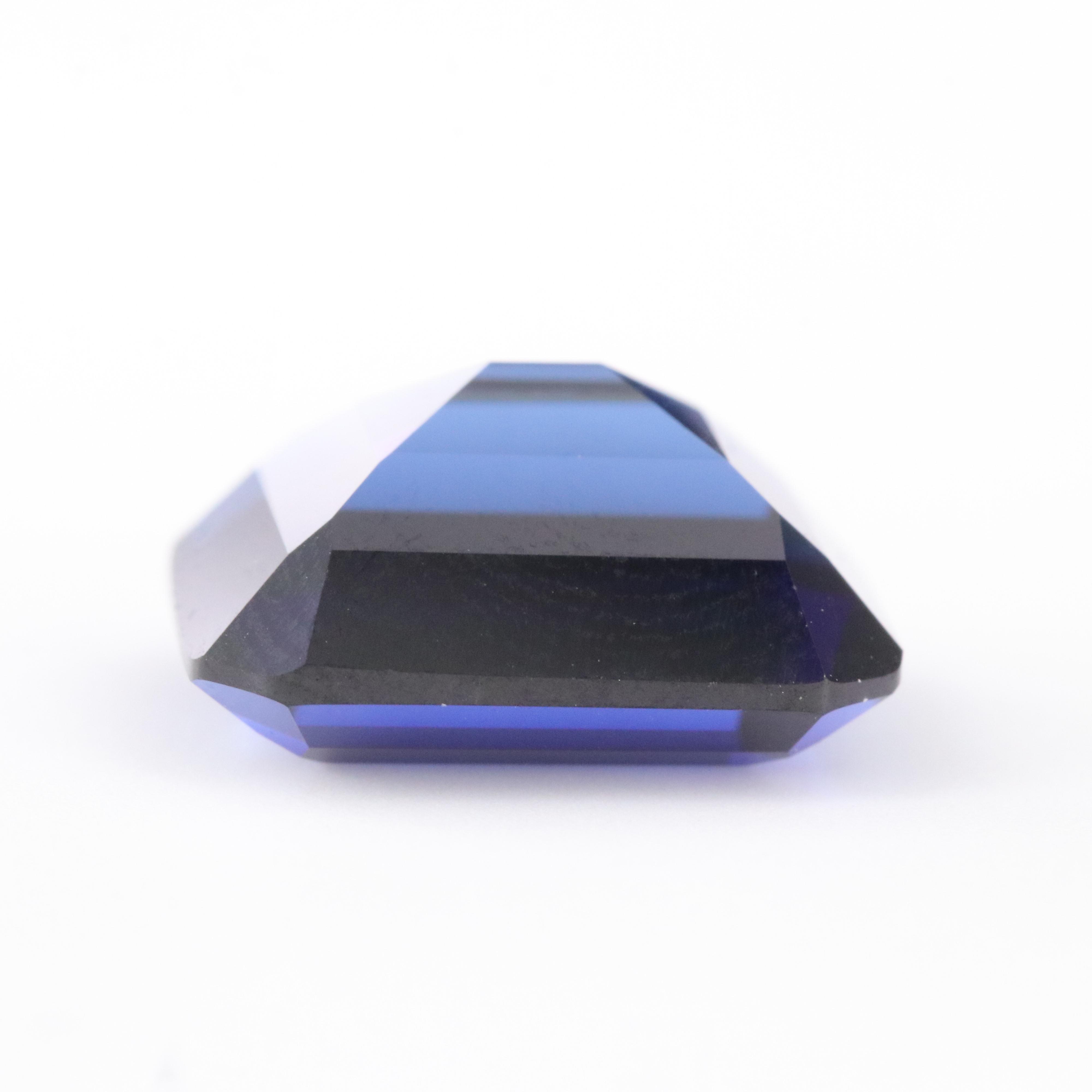 Loose 7.72 CT Lab Grown Sapphire