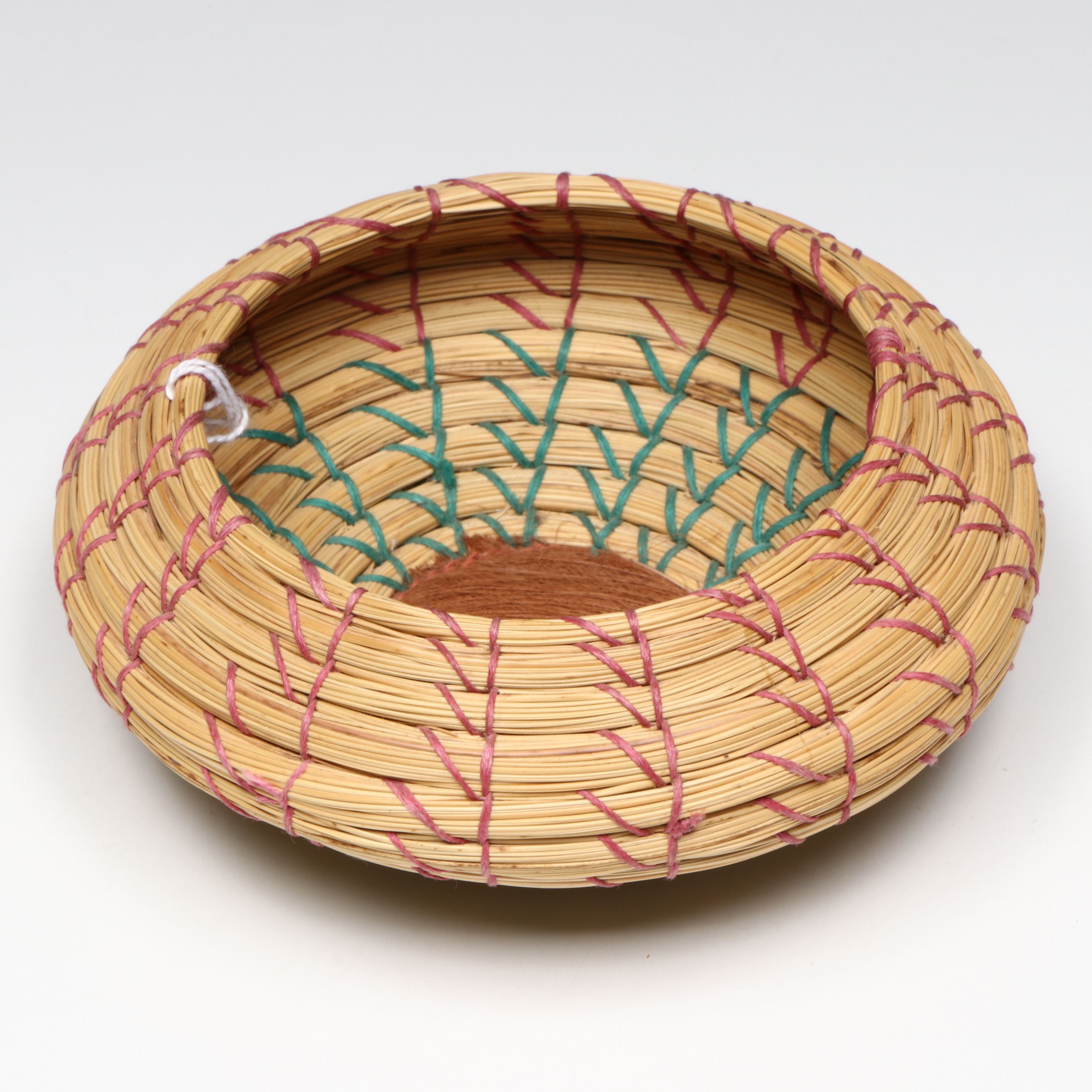 Peggy Billie American Seminole Double Lobed Sweetgrass Basket with Other Vessel