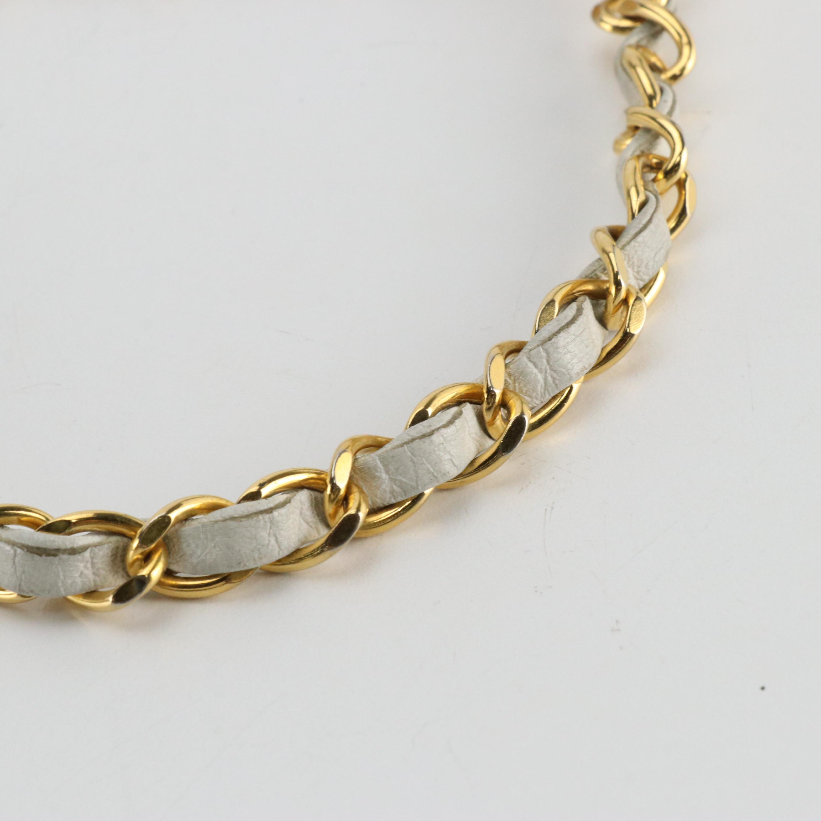 Chanel Single Flap Medium Shoulder Bag in White Quilted Lambskin Leather