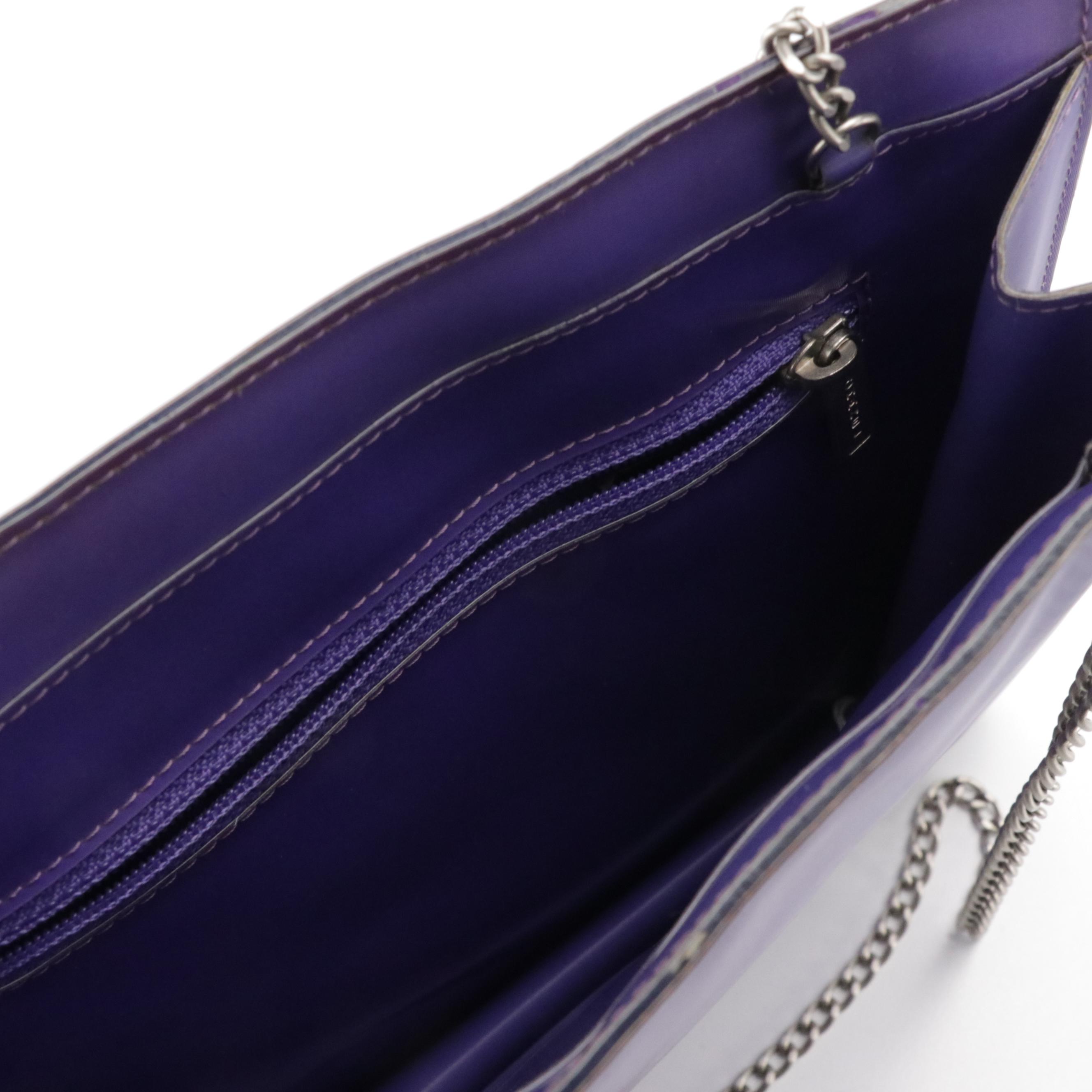 Chanel CC Hologram Small Chain Tote in Purple Vinyl