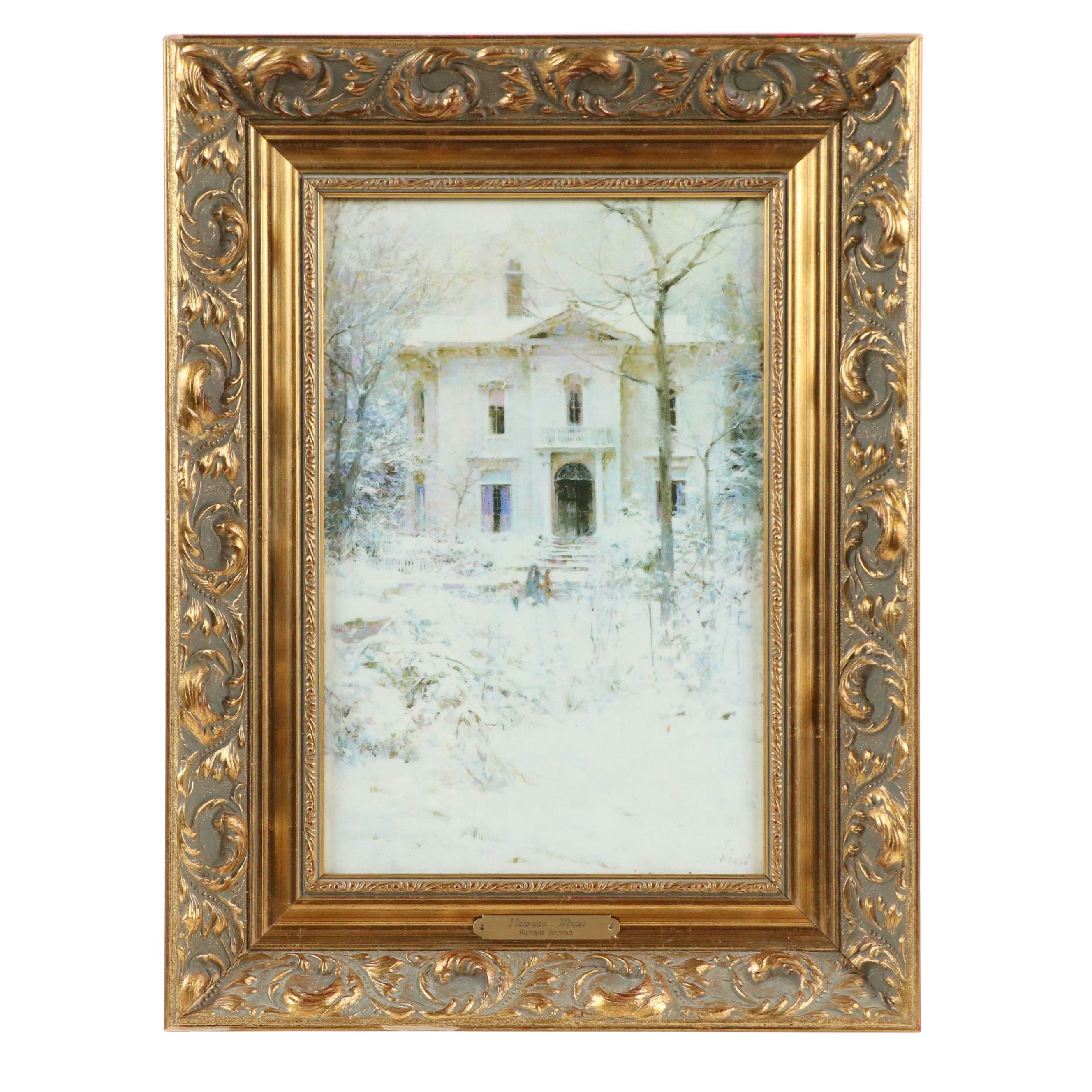 After Richard Schmid Offset Lithograph "Victorian Winter," 21st Century