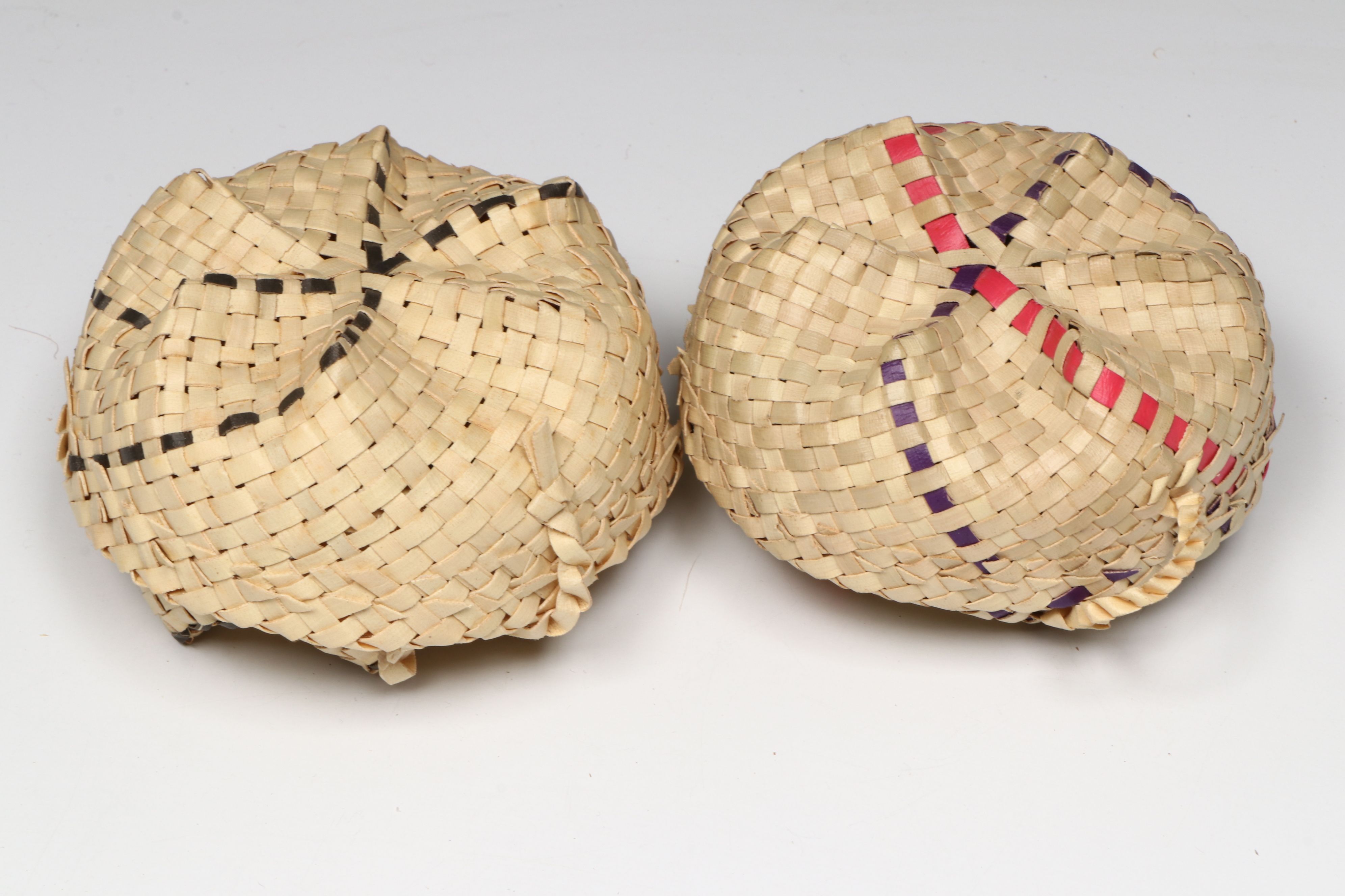 Balinese Hand-Carved Wood and Bamboo Fiber Lidded Vessels with Jewelry Boxes