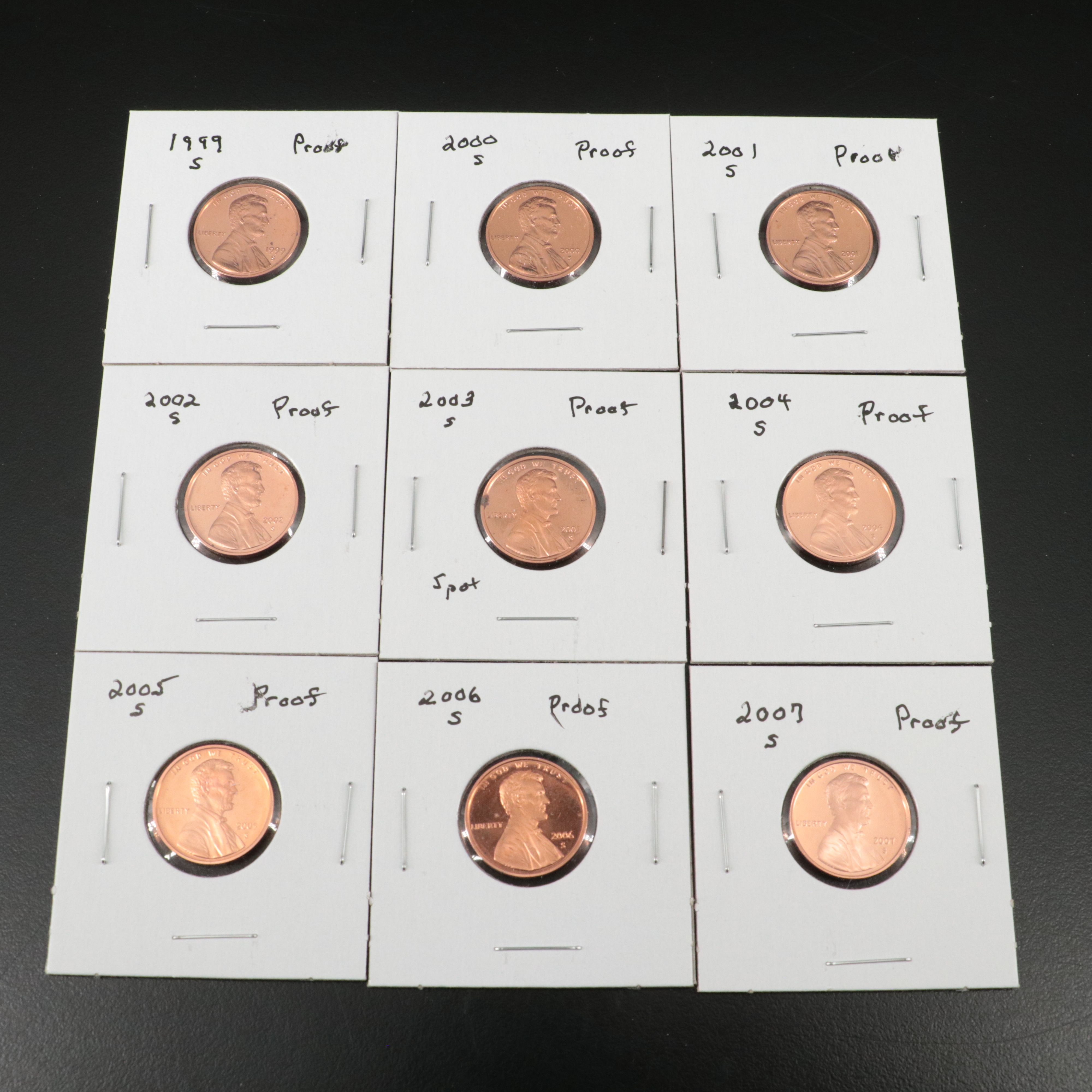 Forty-Nine Different Proof Lincoln Cents