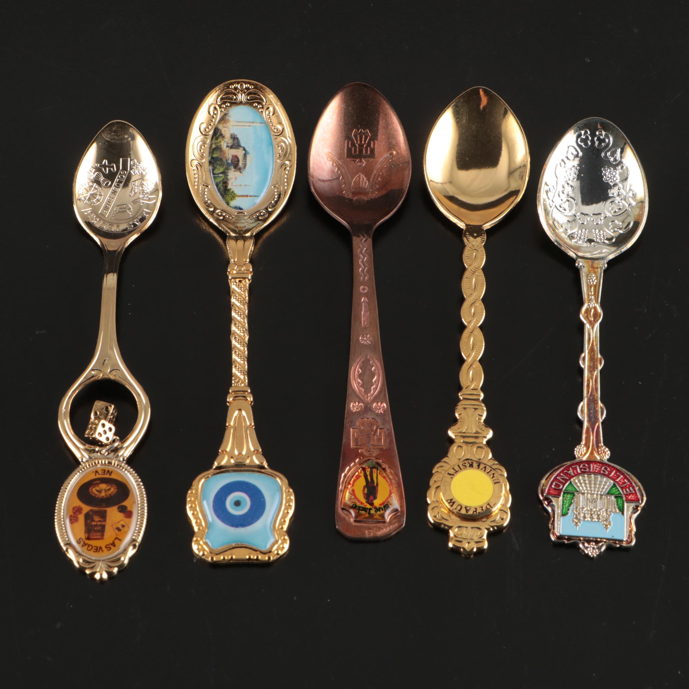 Vintage Sterling Silver with Silver Plate and Other Souvenir Spoons