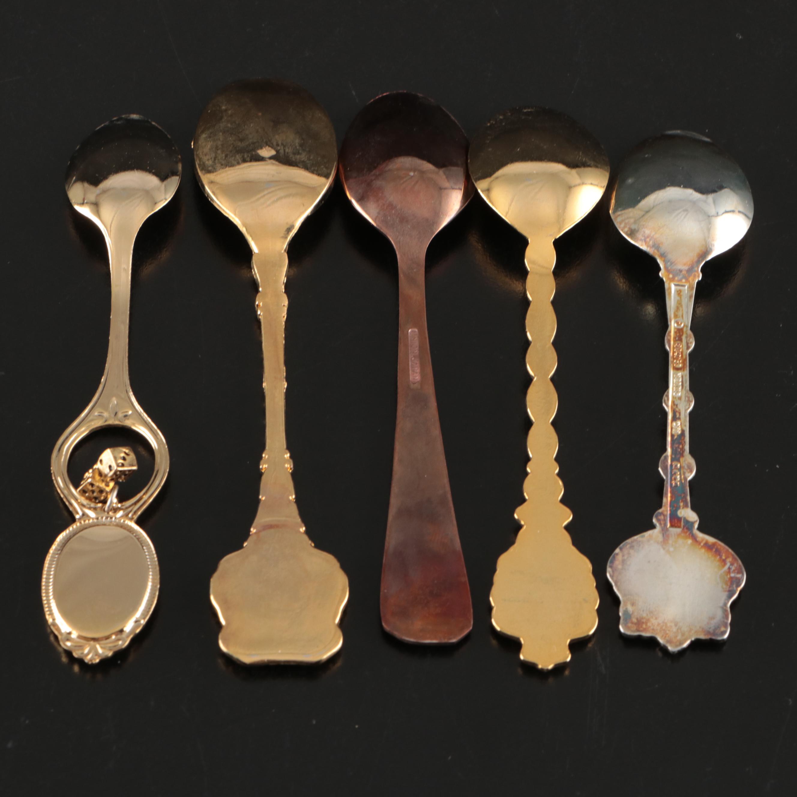 Vintage Sterling Silver with Silver Plate and Other Souvenir Spoons