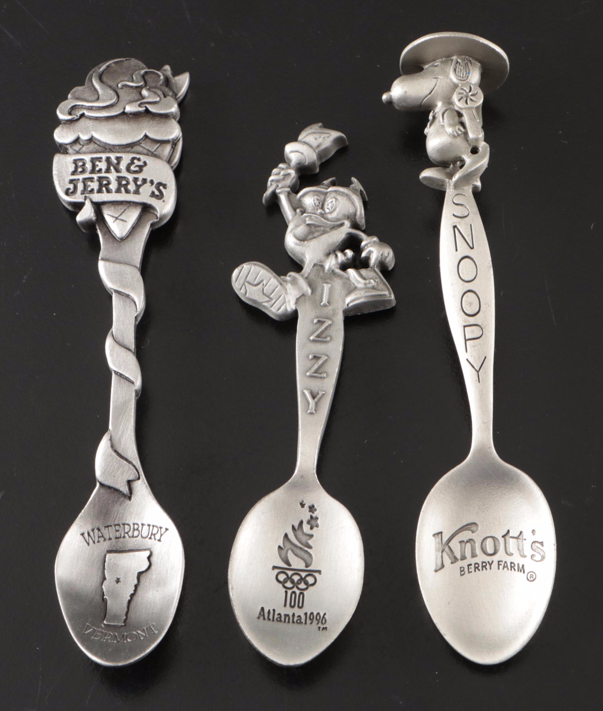 Vintage Sterling Silver with Silver Plate and Other Souvenir Spoons