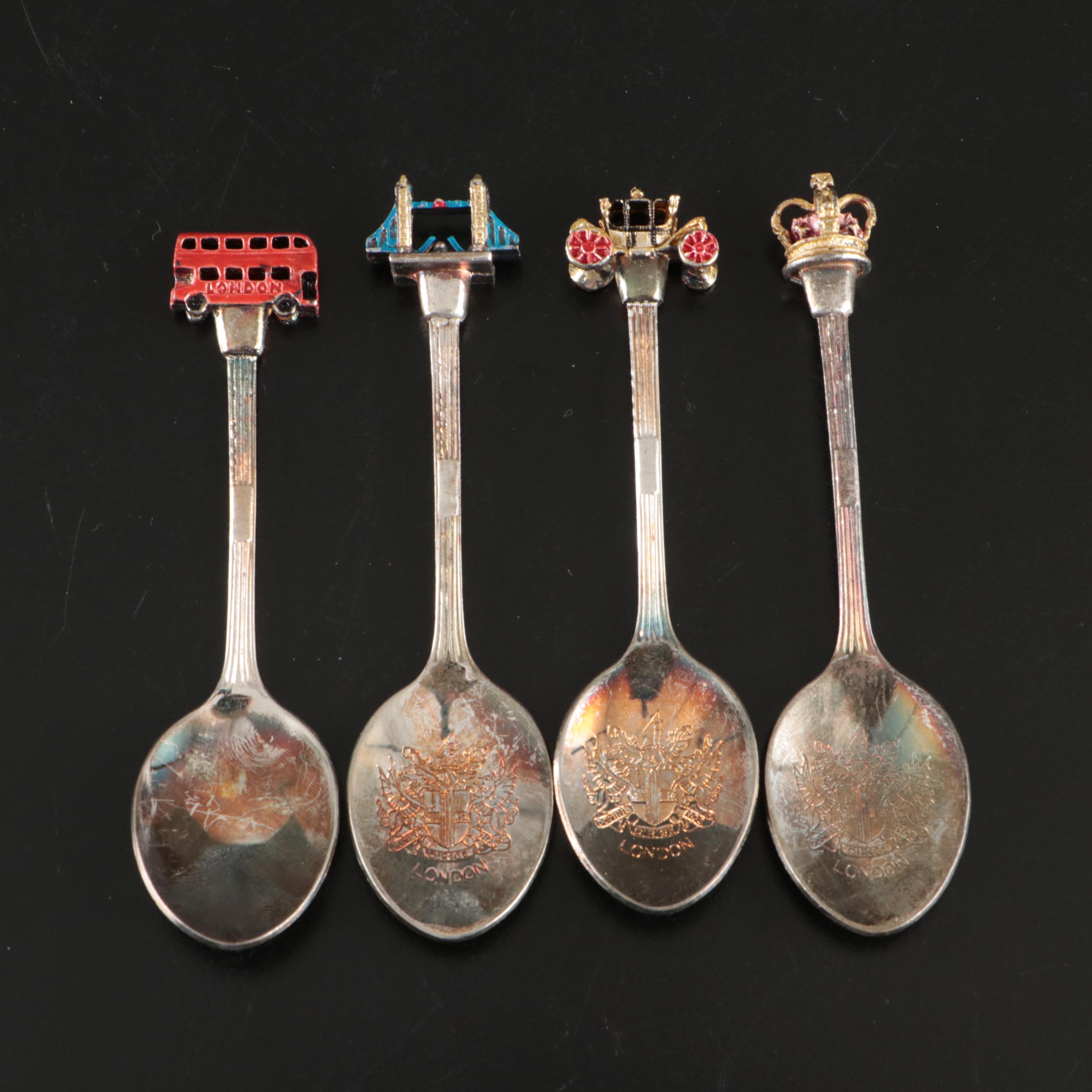 Vintage Sterling Silver with Silver Plate and Other Souvenir Spoons