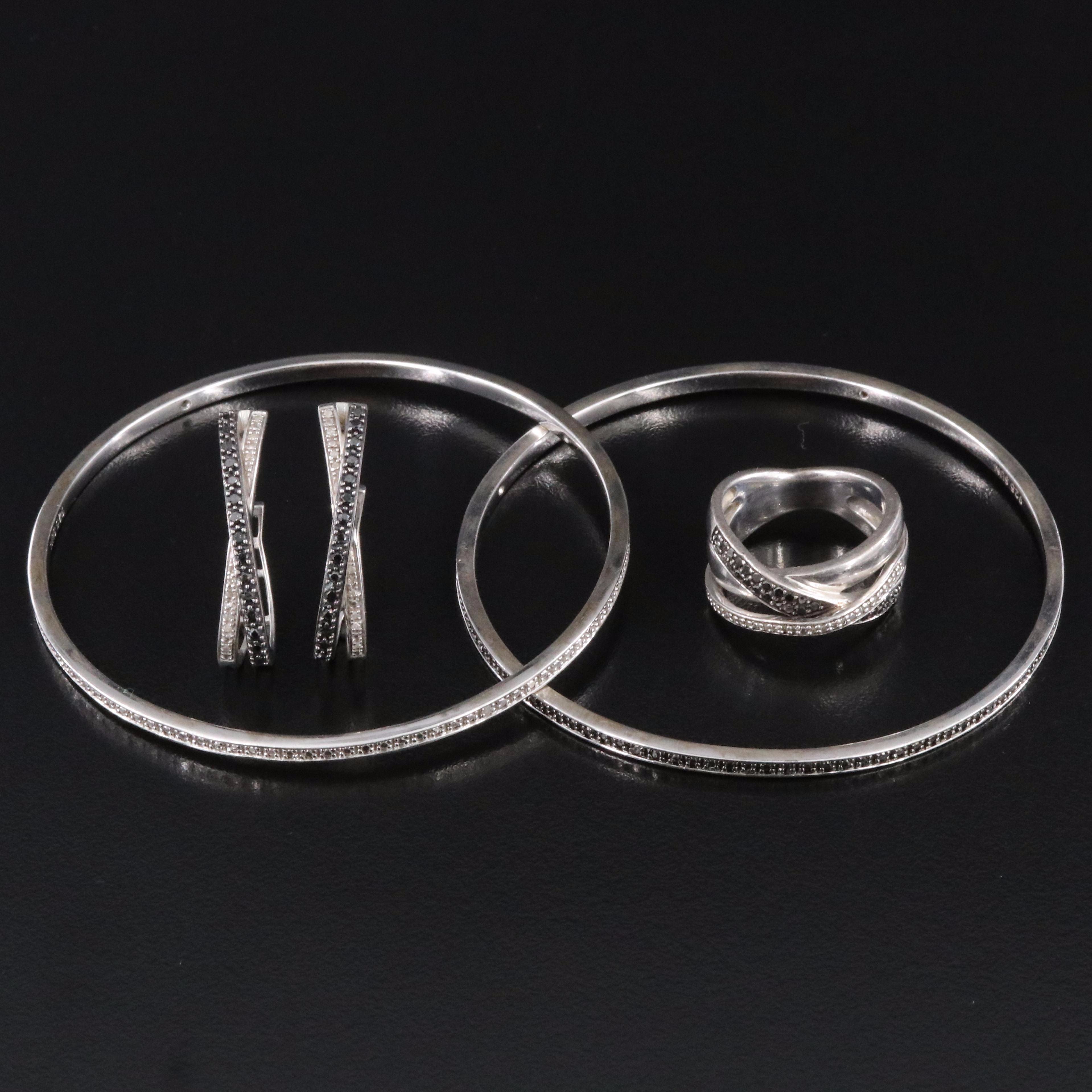 Sterling Gemstone Jewelry Including Fancy Black Diamond