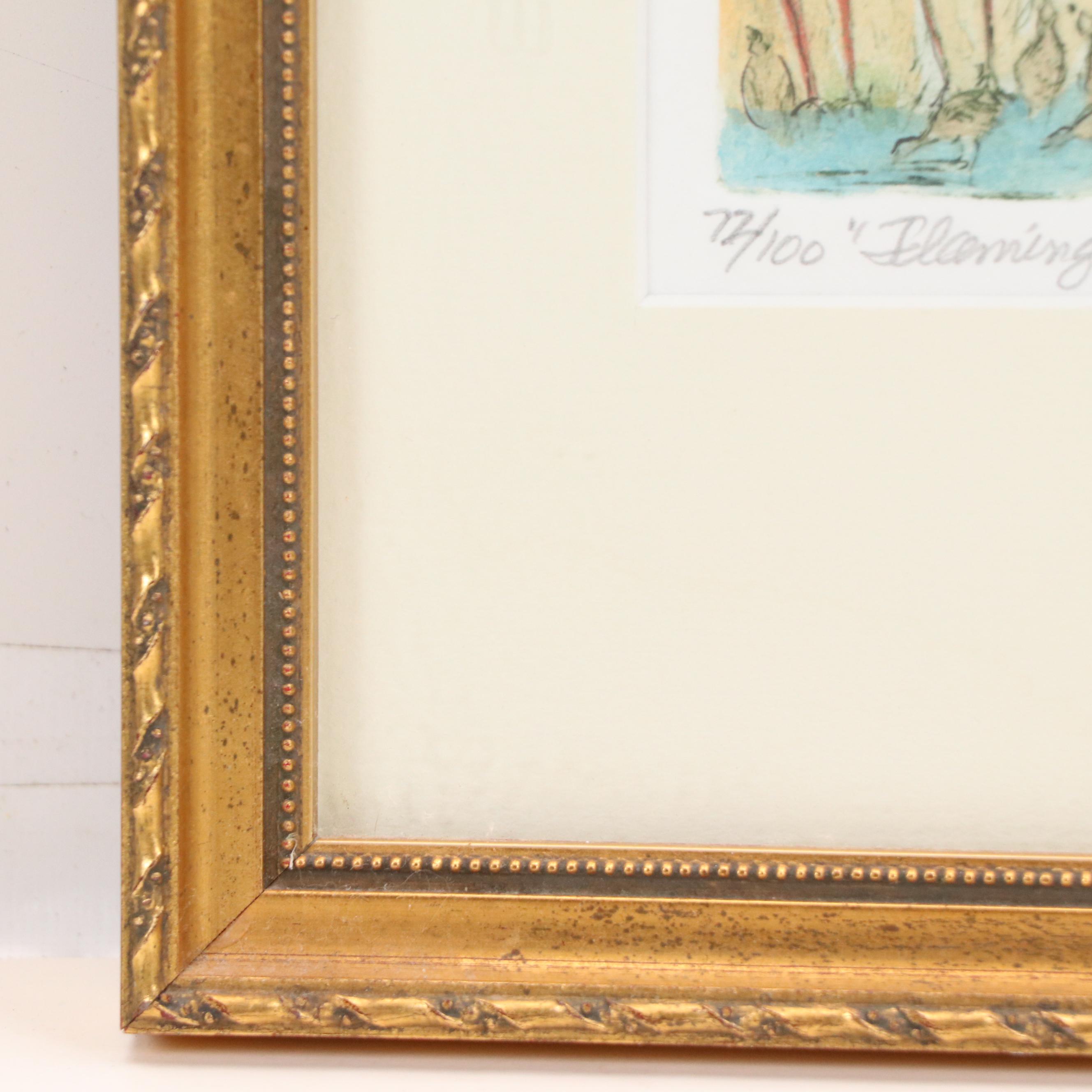 Shirley Hiner and Debbie Hiner Hand-Colored Etchings of Beach Subjects