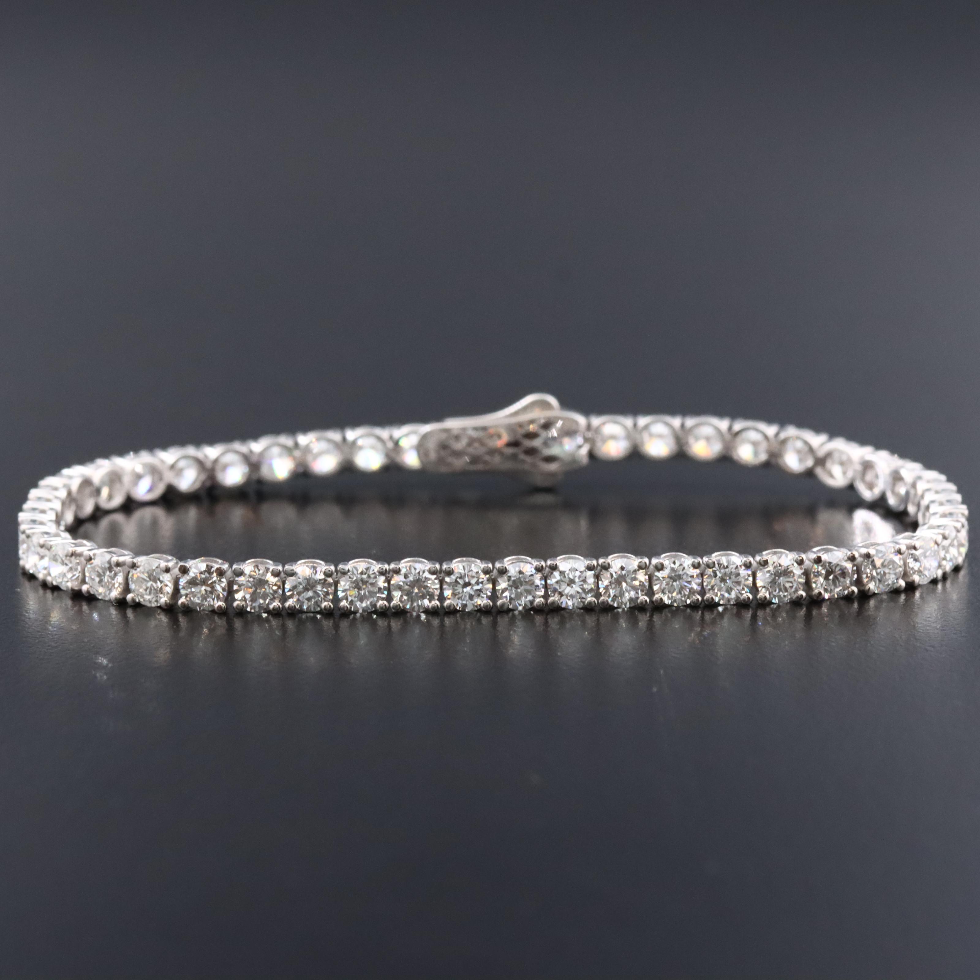 14K 8.06 CTW Lab Grown Diamond Line Bracelet