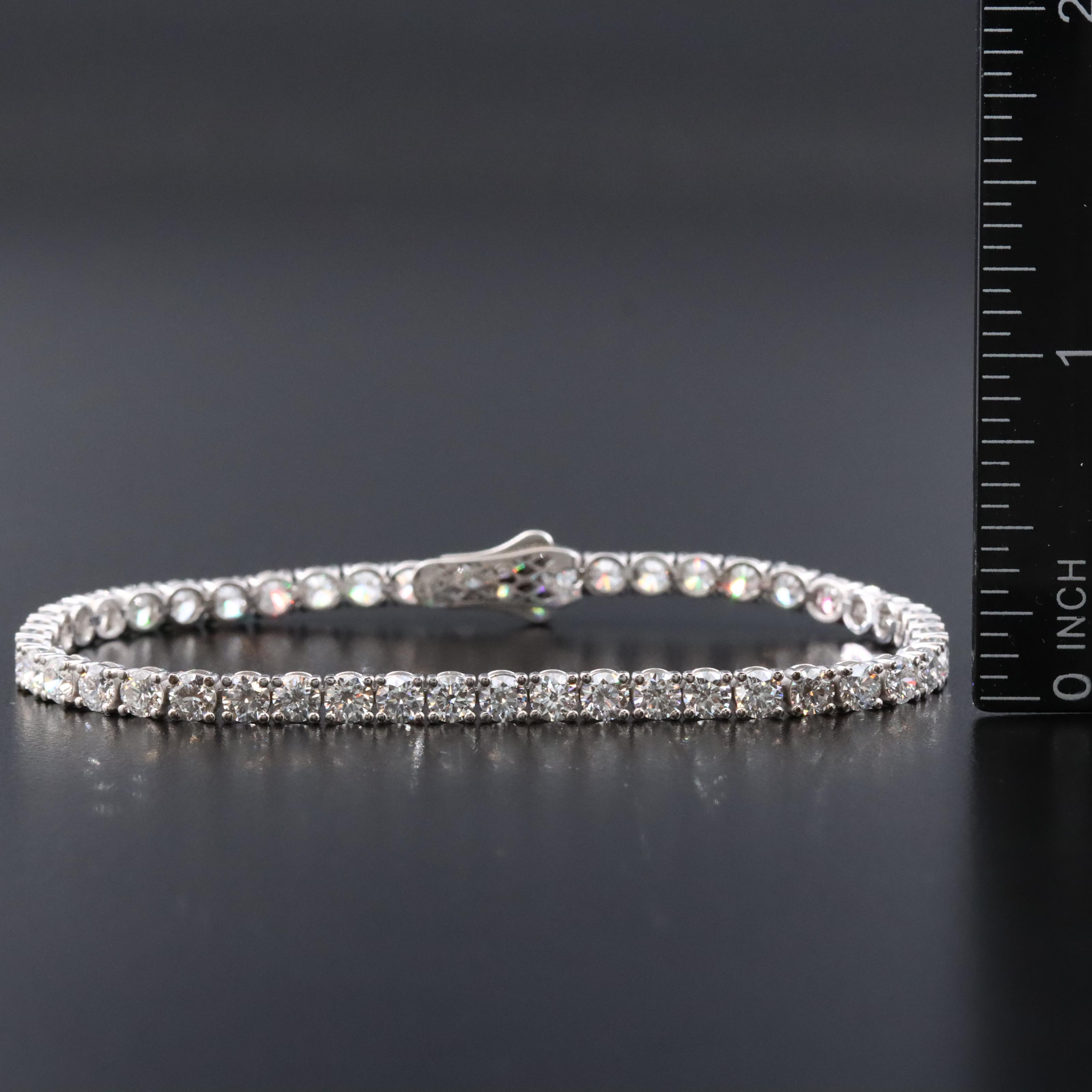 14K 8.06 CTW Lab Grown Diamond Line Bracelet