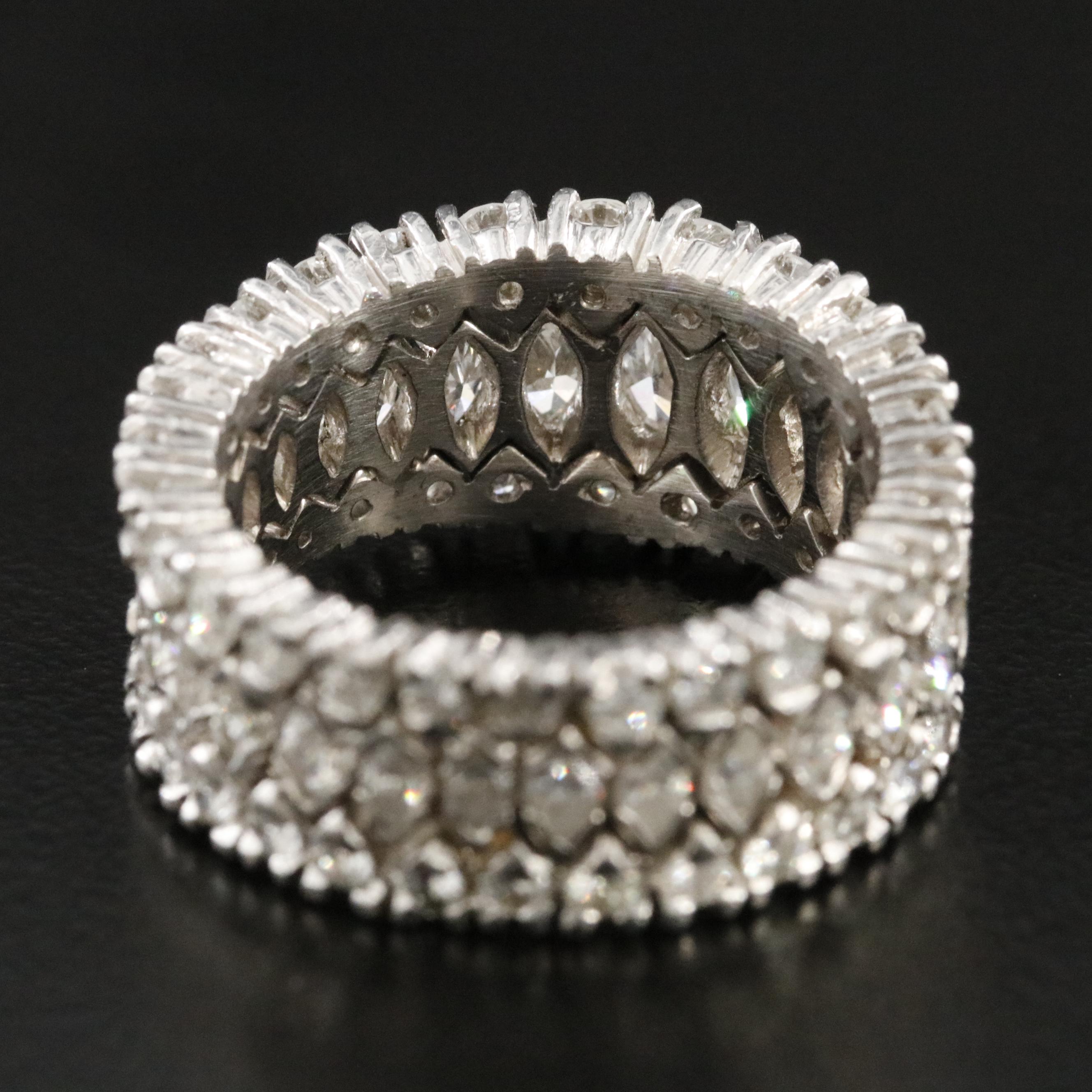 Platinum 3.50 CTW Diamond Graduated Eternity Band