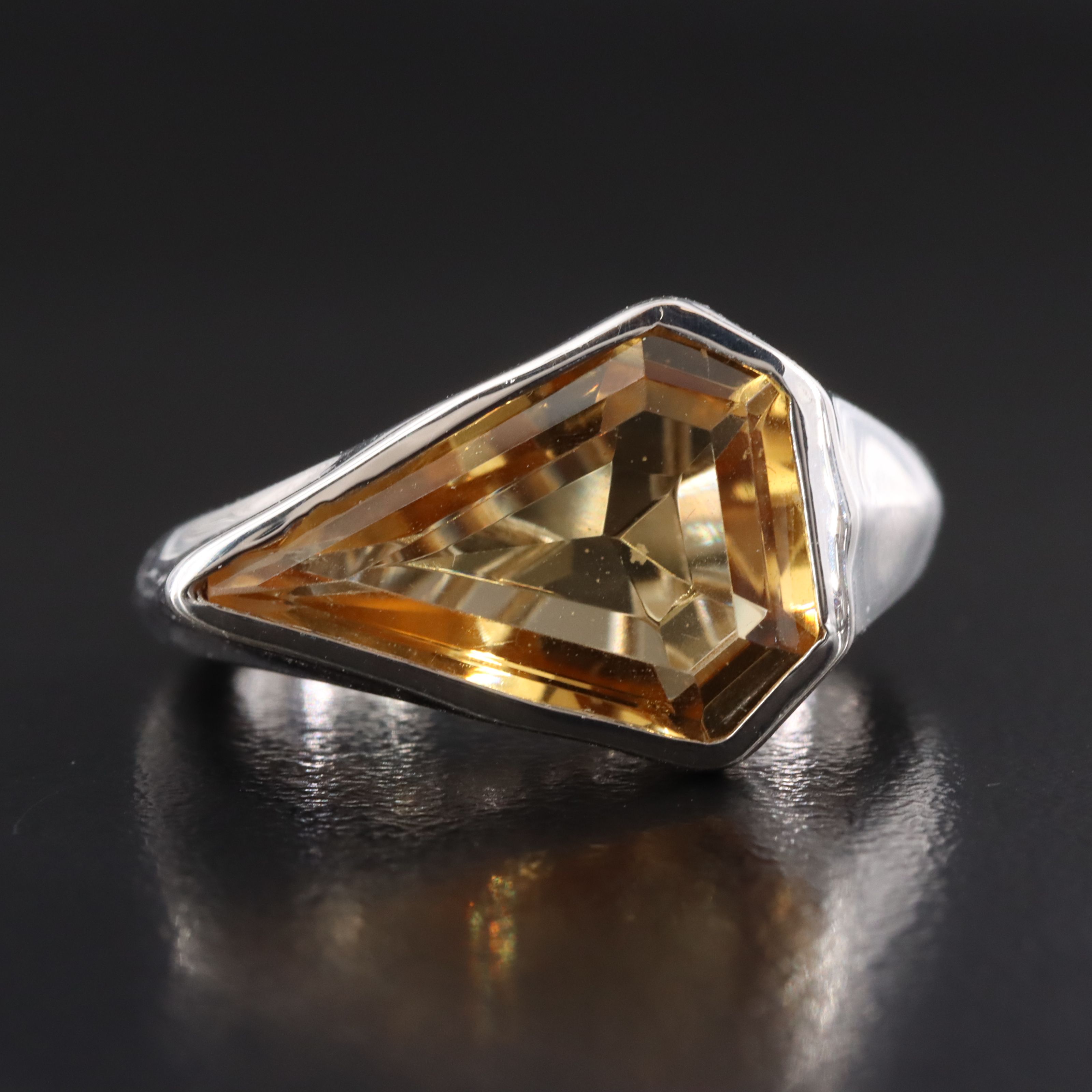 Sterling Citrine Ring