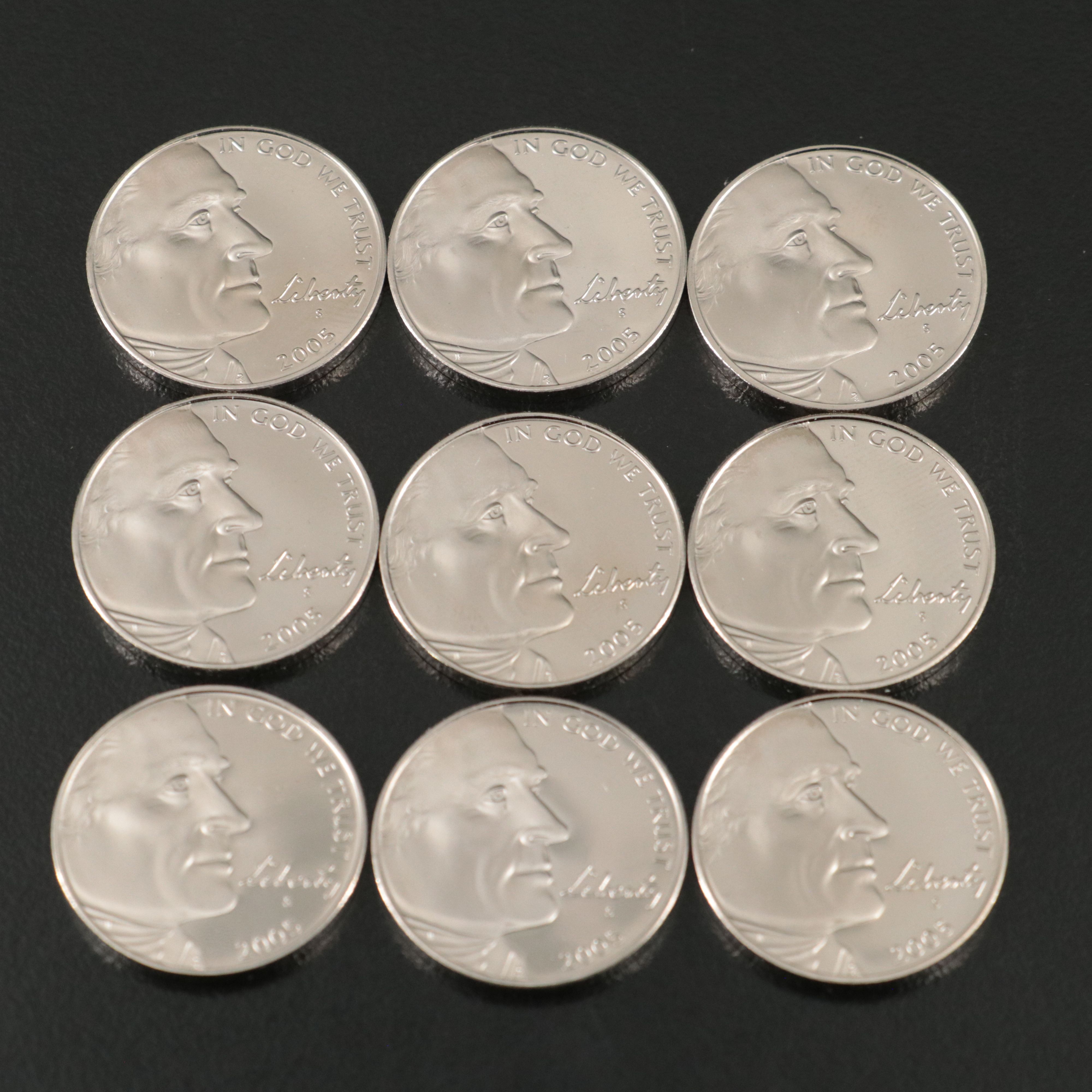 Sixty-One 2005-S Westward journey Proof Nickels