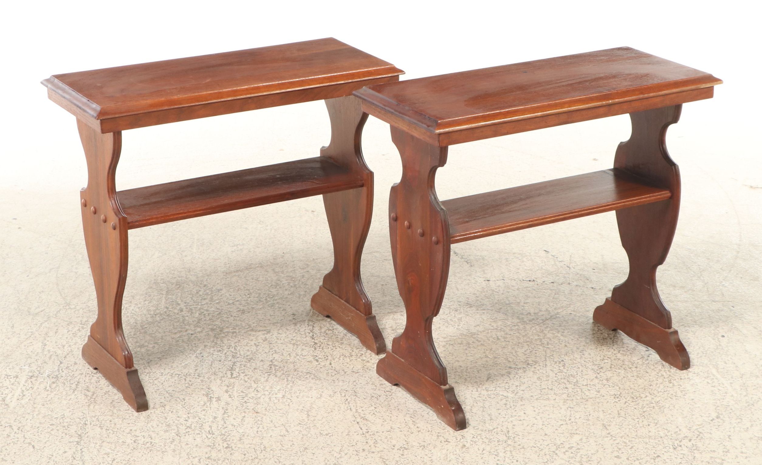 Pair of Jacobean Style Walnut Reading Tables, Mid to Late 20th Century