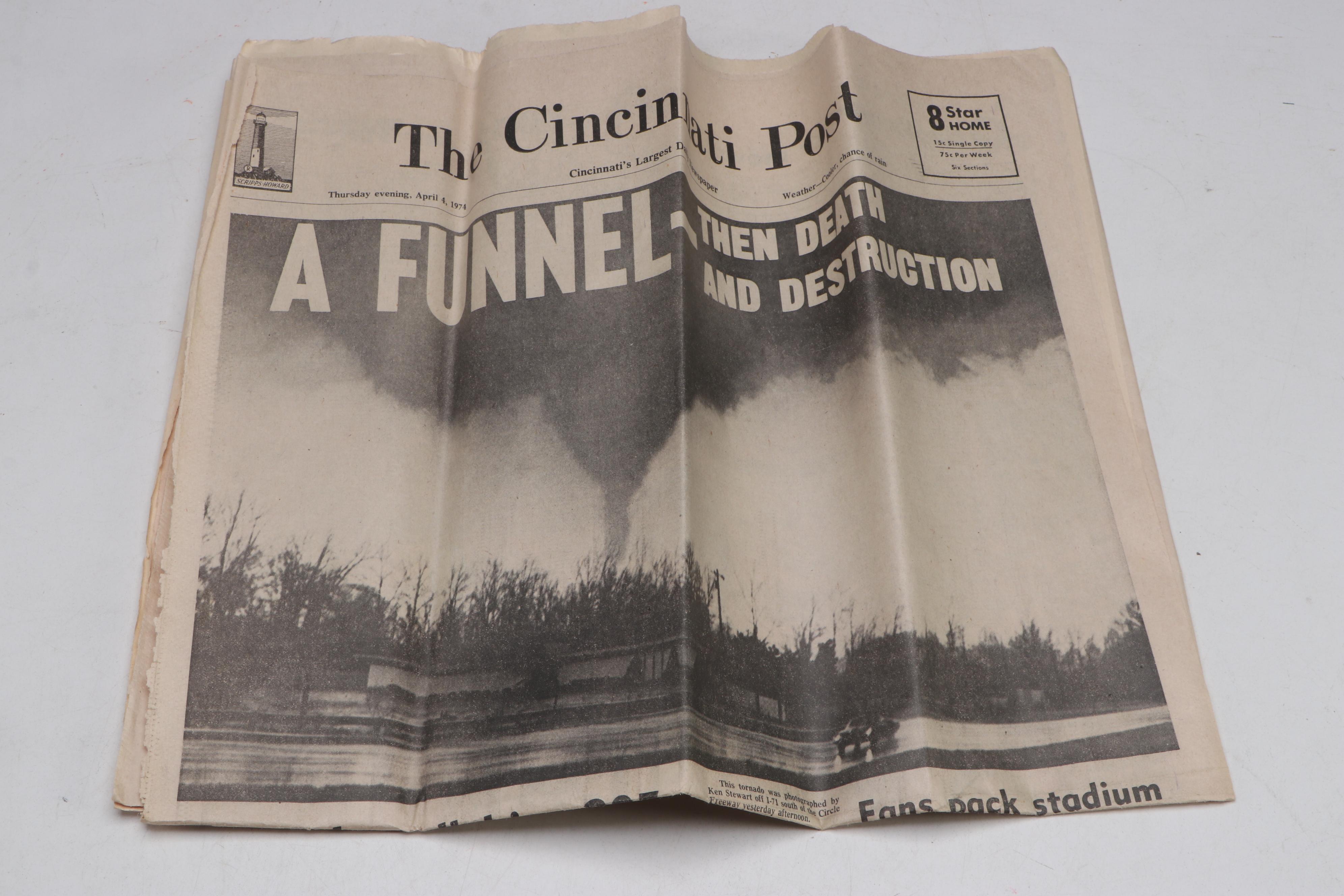 "The Cincinnati Post" with Other Newspapers and Ephemera, Mid to Late 20th C.