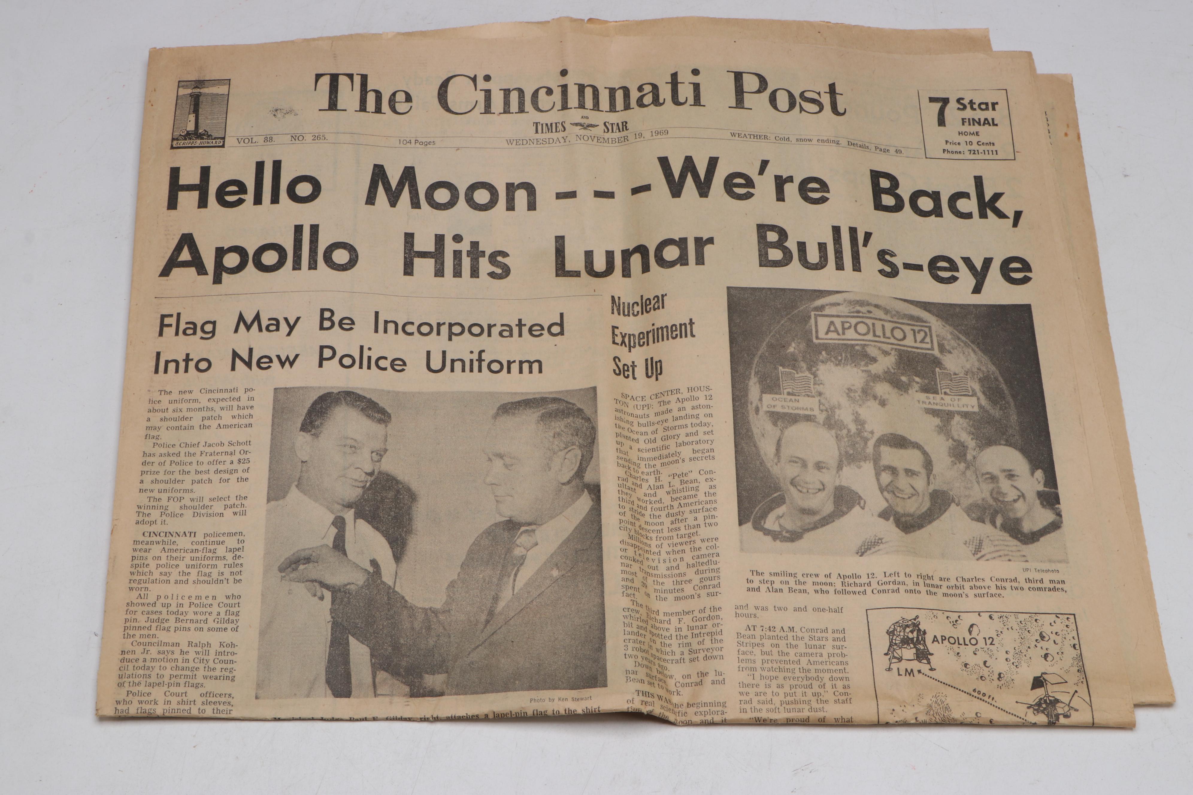 "The Cincinnati Post" with Other Newspapers and Ephemera, Mid to Late 20th C.