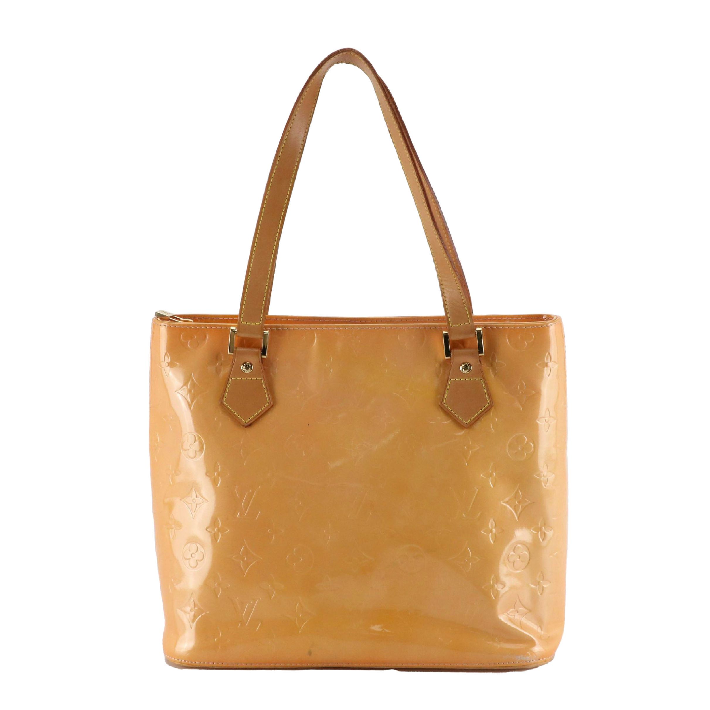 Louis Vuitton Houston Shoulder Bag in Mango/Dark Yellow Monogram Vernis