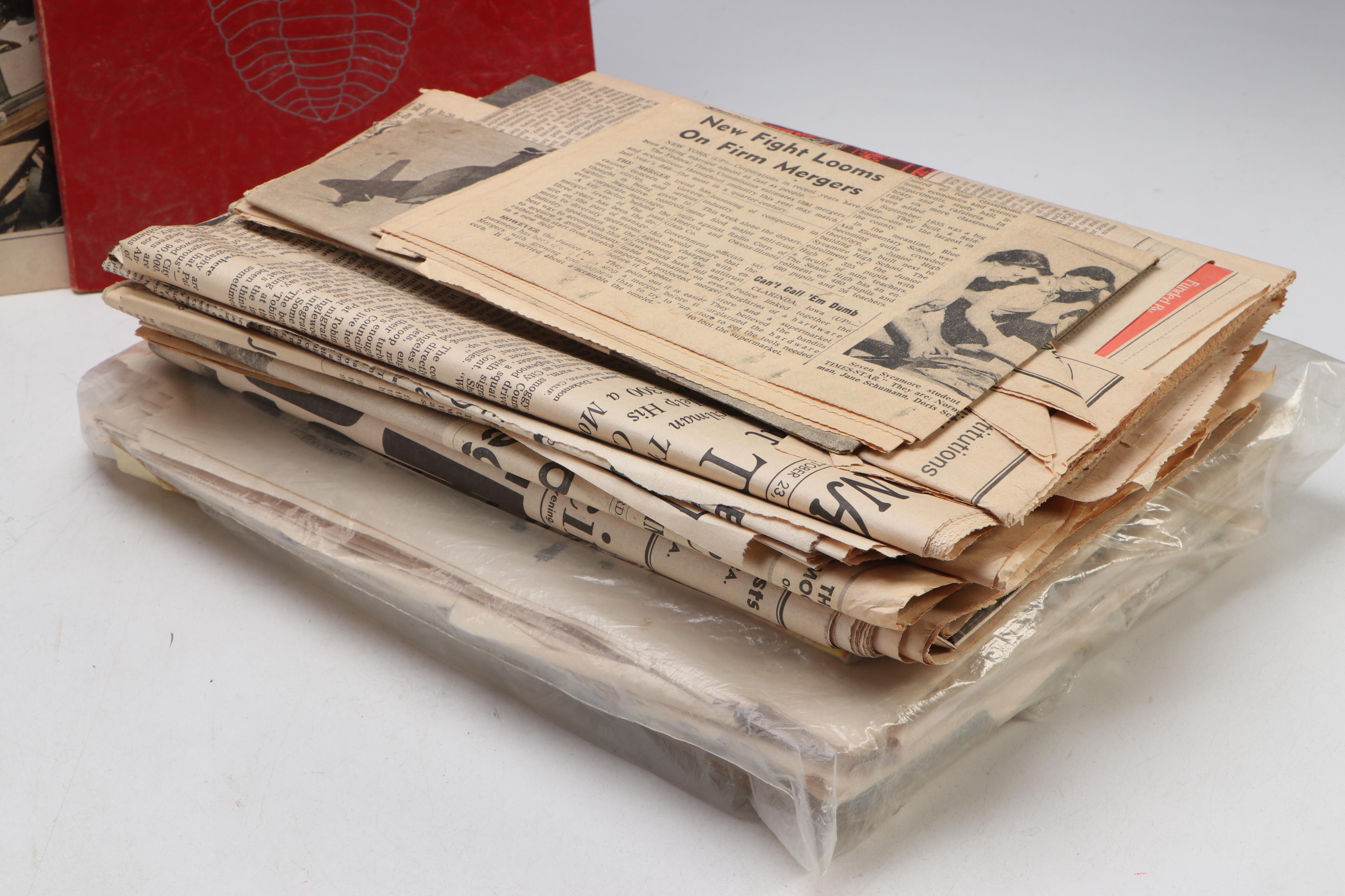 "The Cincinnati Post" with Other Newspapers and Ephemera, Mid to Late 20th C.