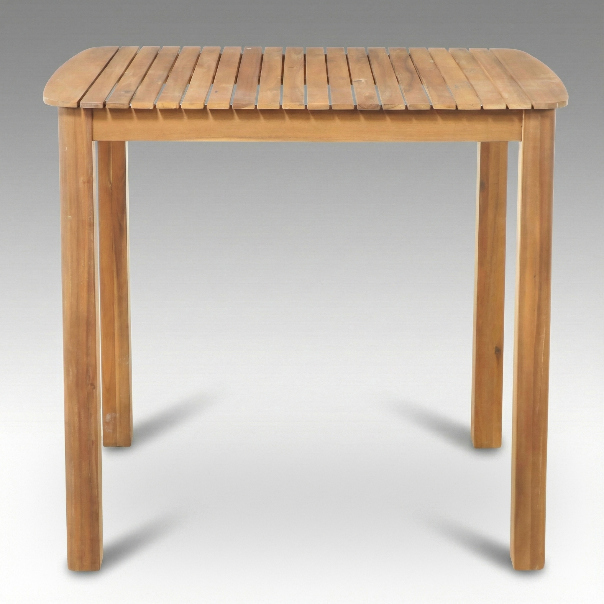 Contemporary Slatted Wood Table