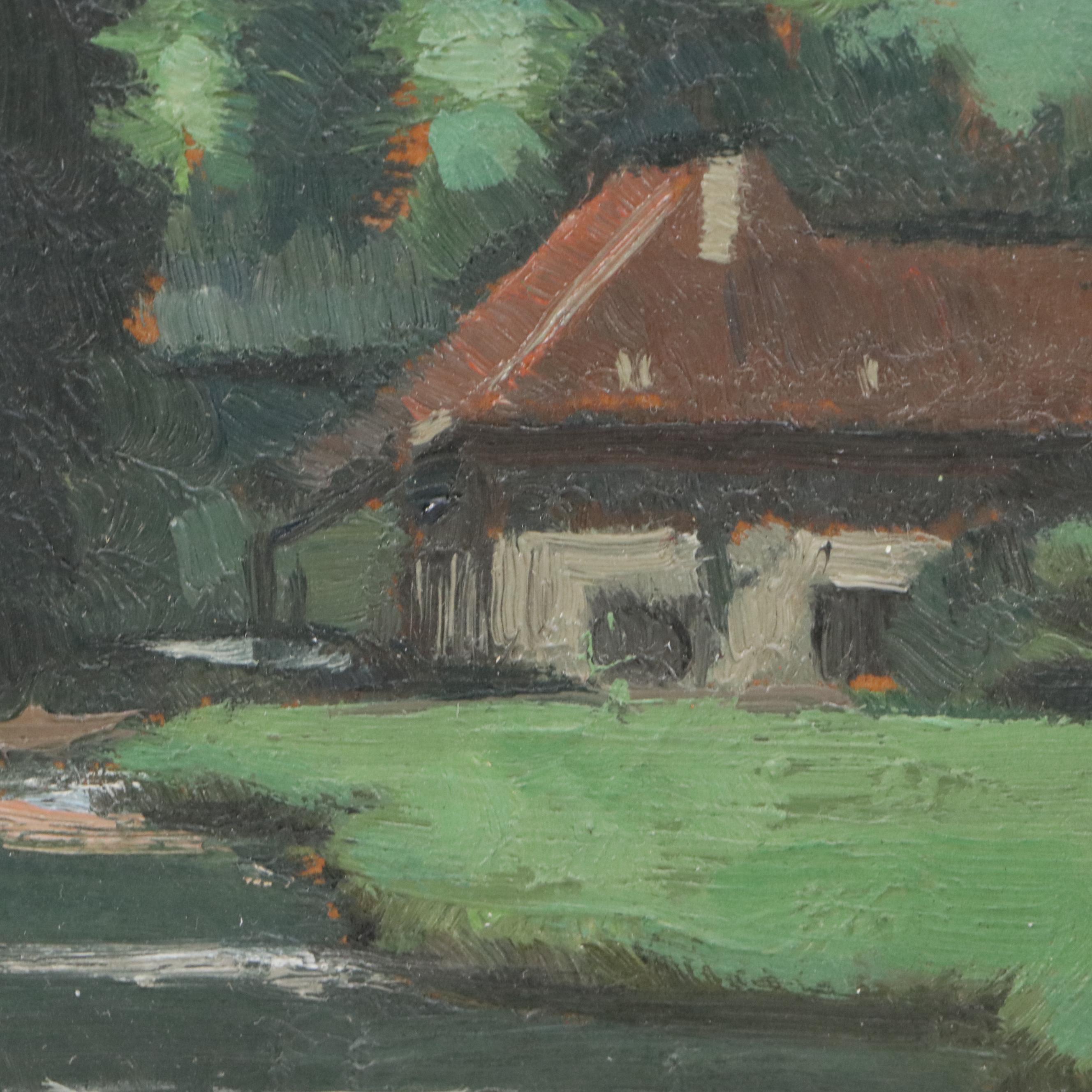 Robert Fernier French School Lake Landscape, Circa 1940