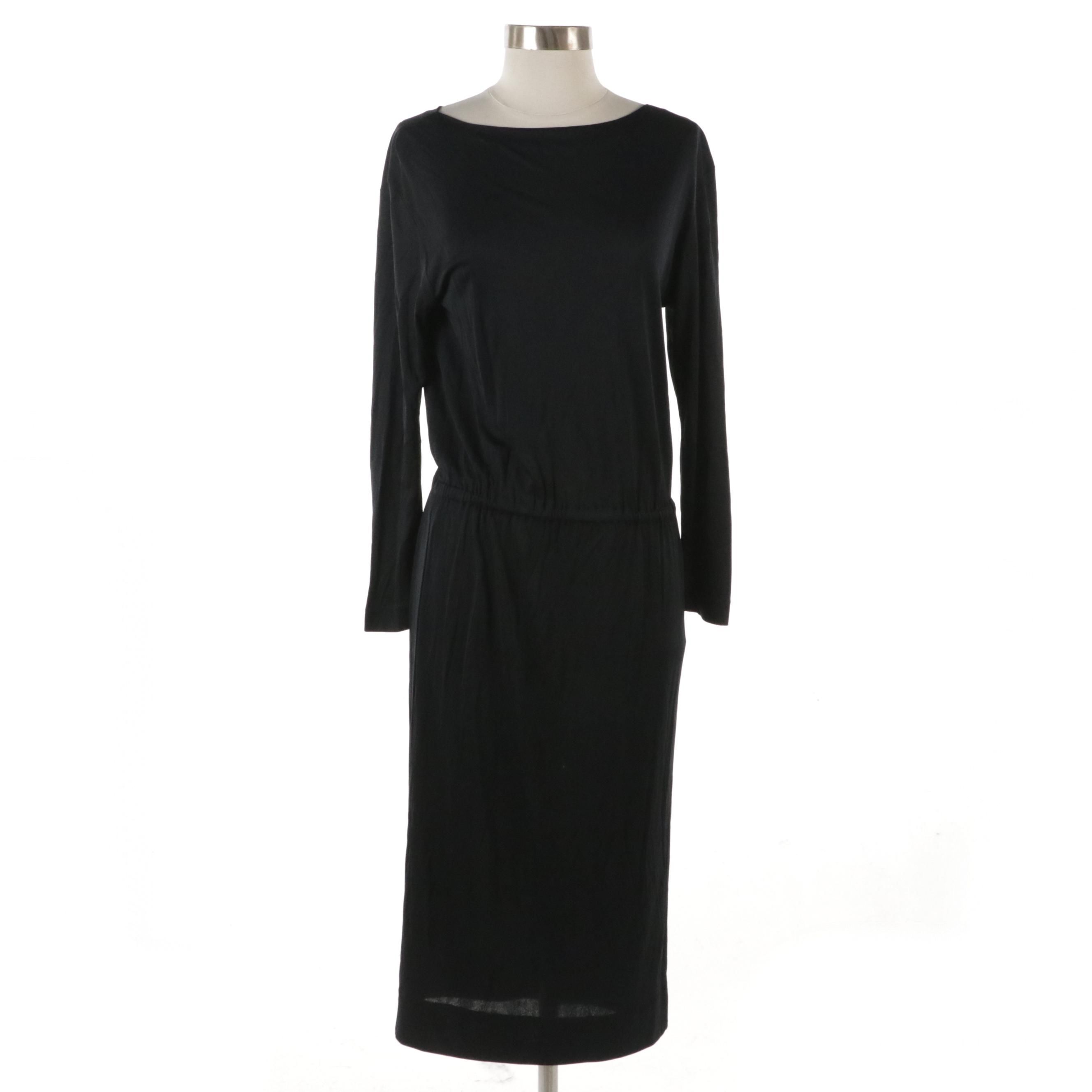 Emilio Pucci Black Silk Jersey Dress from Lord & Taylor, 1960s Vintage