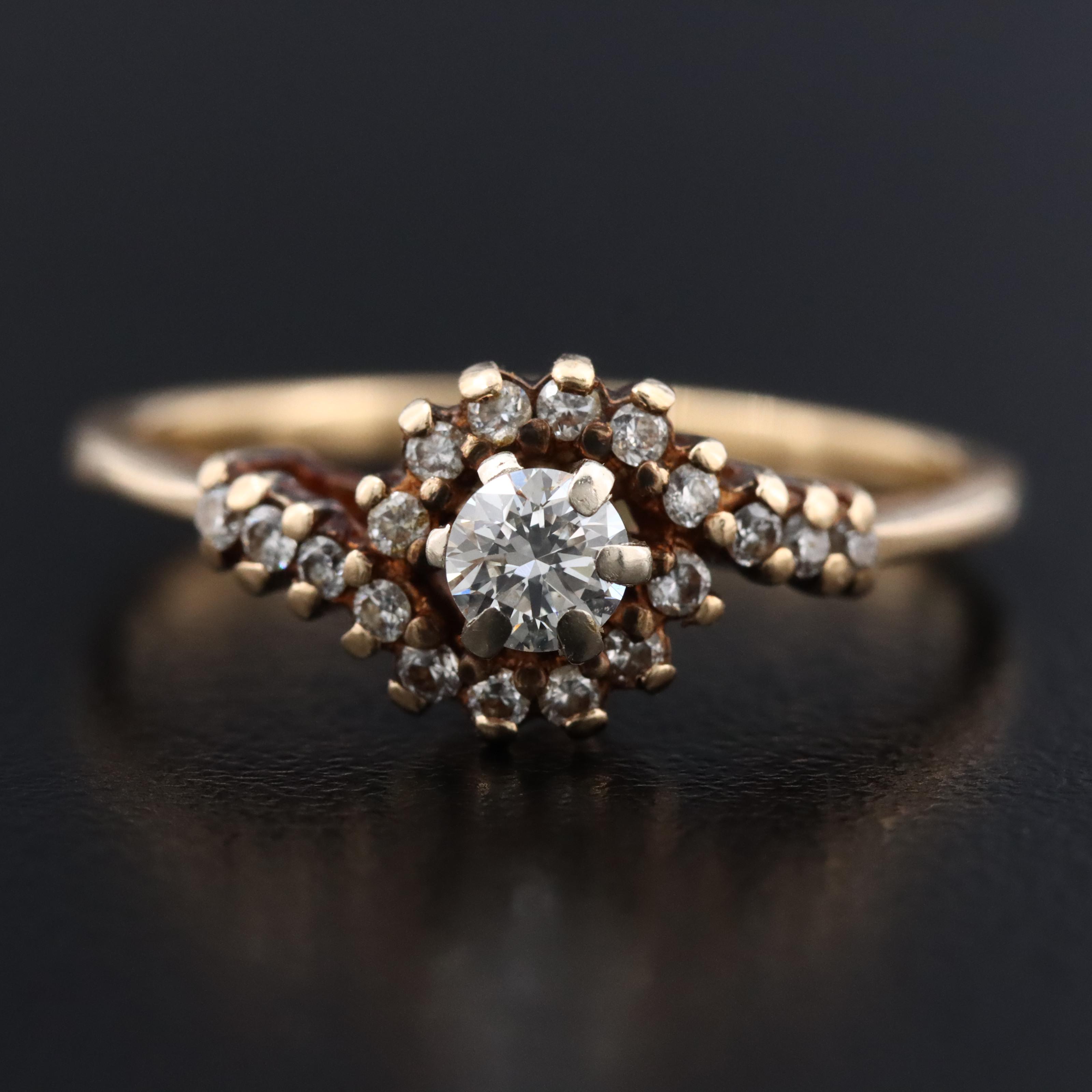 14K 0.37 CTW Diamond Ring