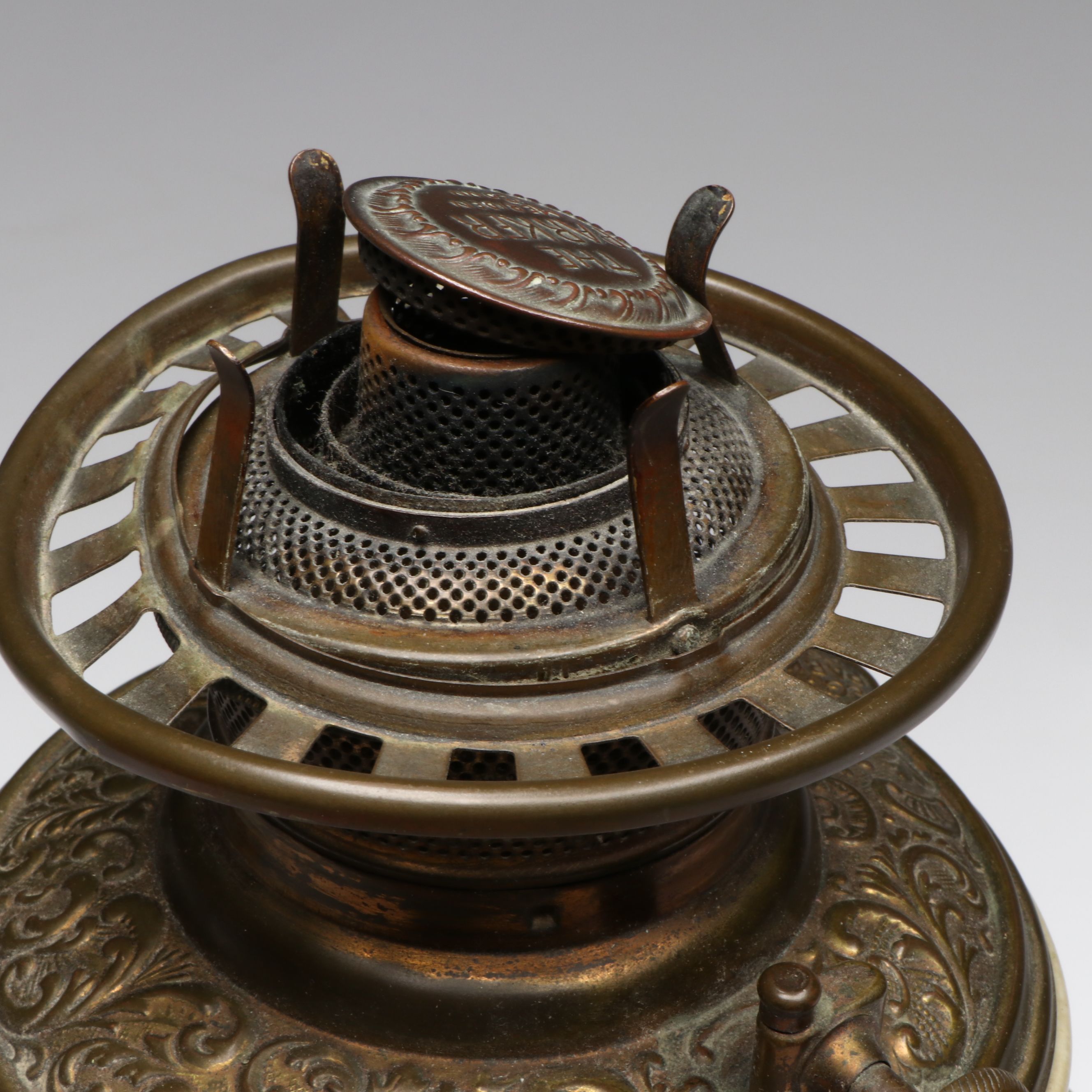 Rookwood Pottery Green Glazed Urn-Shaped Oil Lamp, 1953