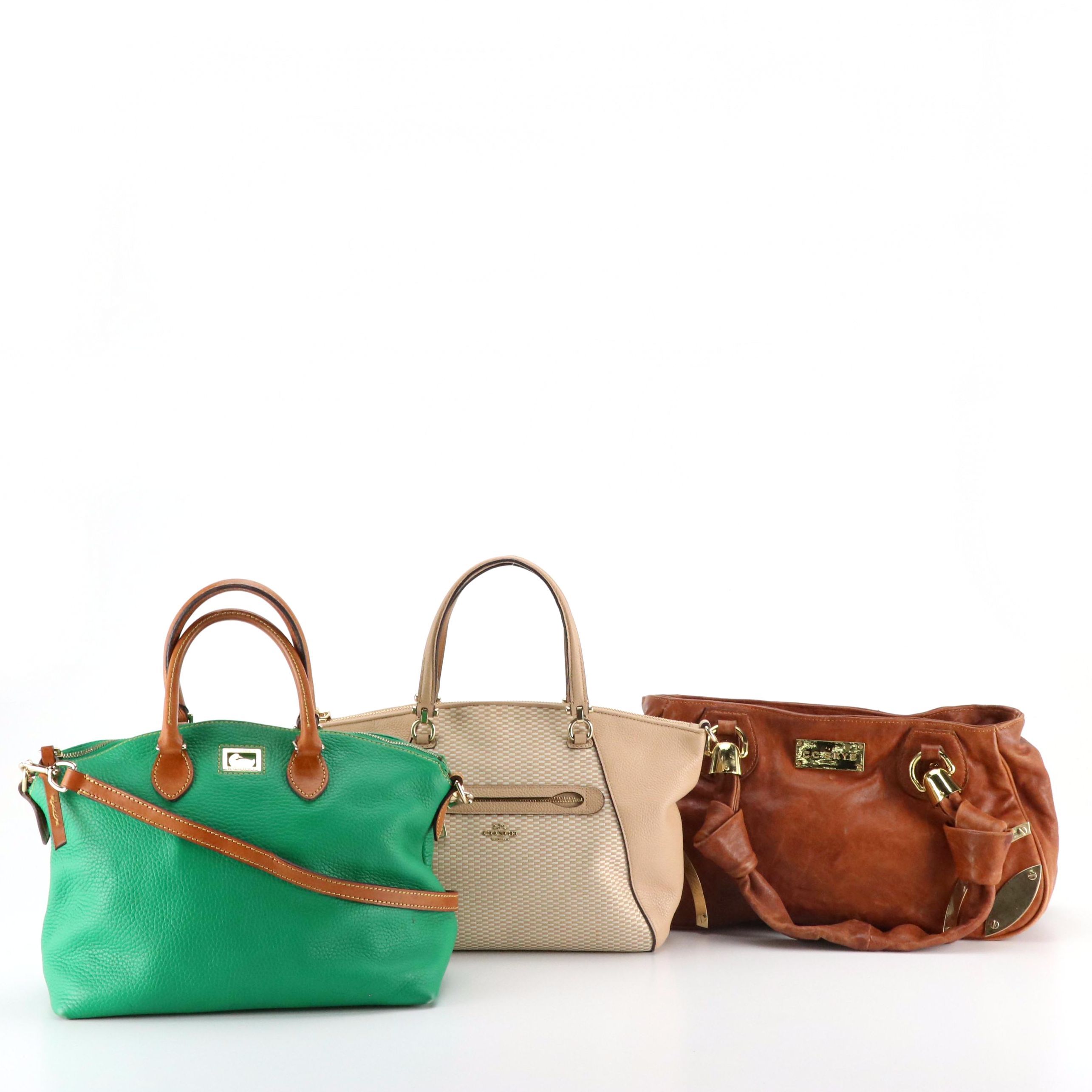 Coach Legacy Jacquard Prairie Satchel, CC Skye Leather and Dooney & Bourke Bag